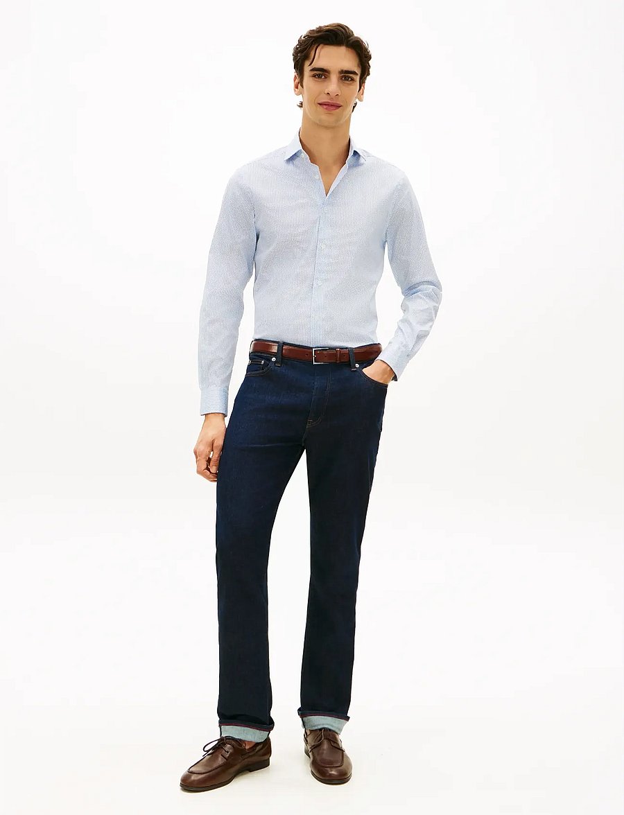 Tommy Hilfiger - DC FLEX COLLAR MINI TEXTURE - skjorter med mønster - sweet blue - 3