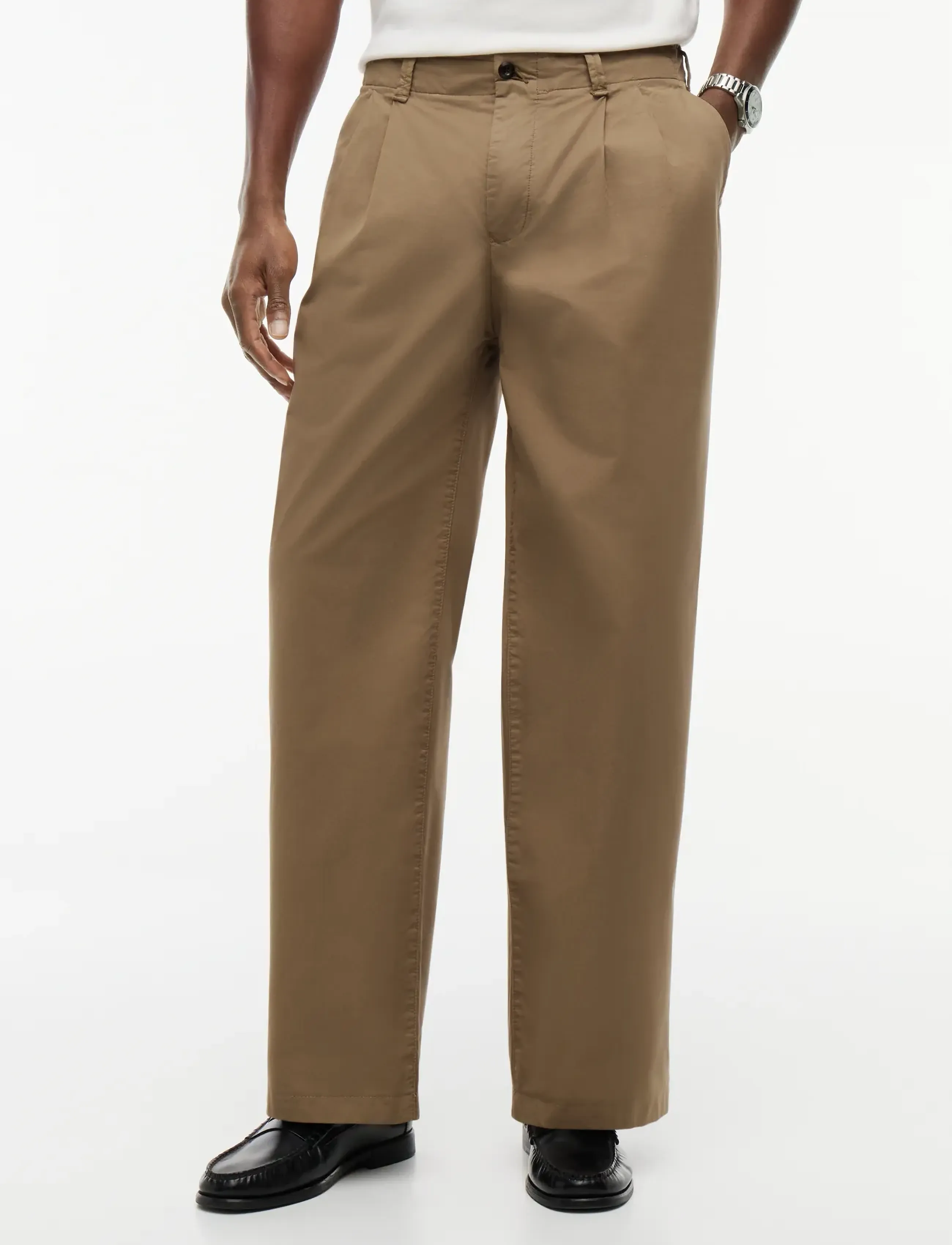 Tommy Hilfiger RIVER 2PLT PAPERTOUCH - Püksid - WOODRIDGE / brown