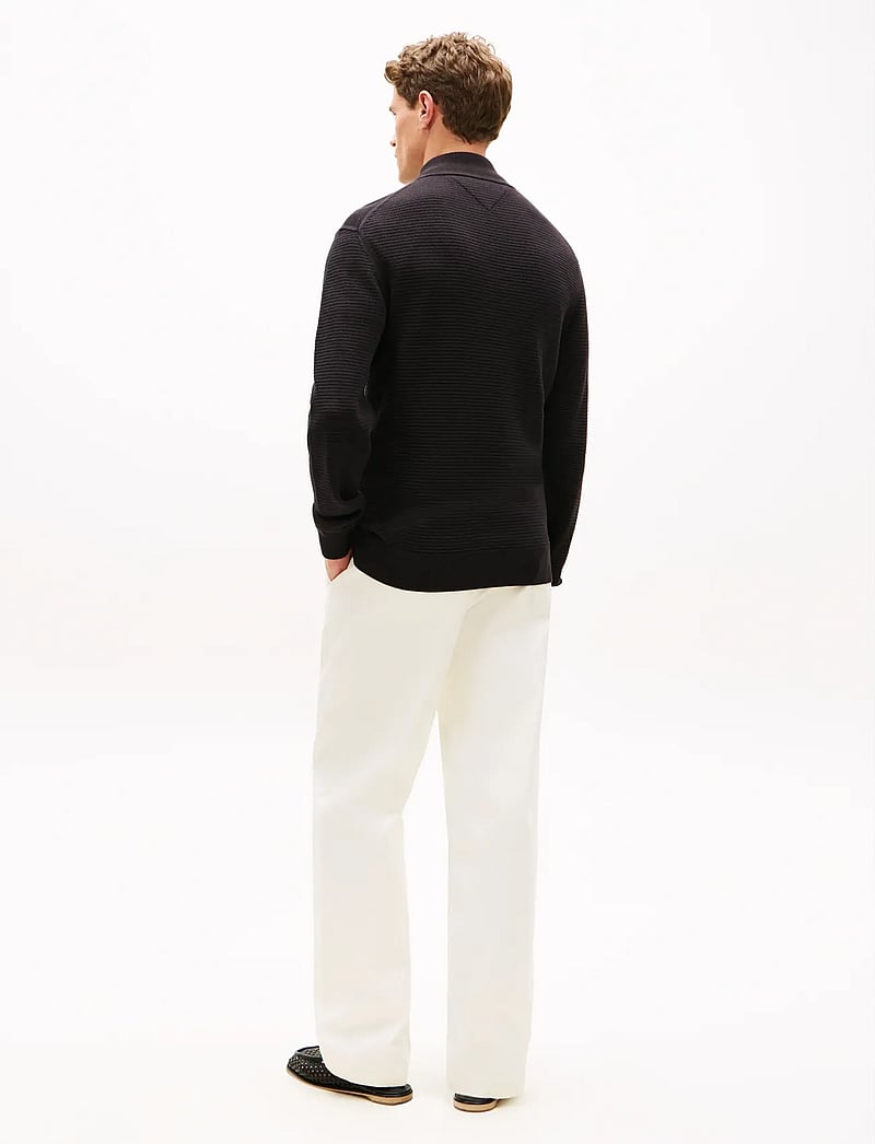 Tommy Hilfiger - SEASONAL STRUCTURE ZIP MOCK - half zip-tröjor - black - 2