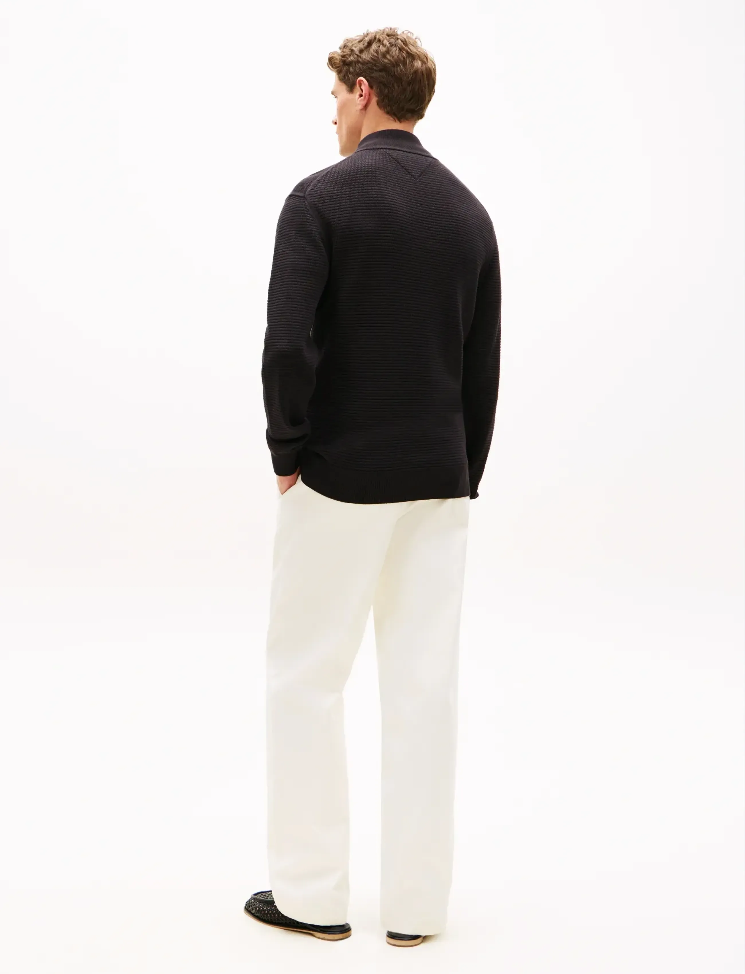 Tommy Hilfiger - SEASONAL STRUCTURE ZIP MOCK - pullover mit halbem reißverschluss - black - 2