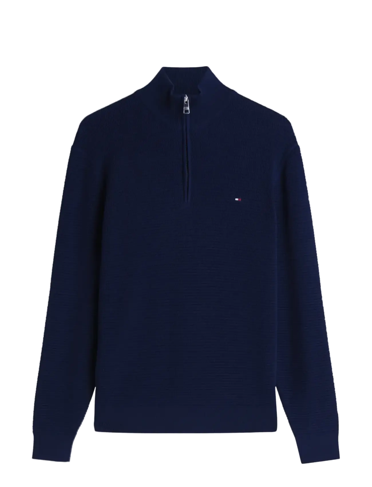 Tommy Hilfiger - SEASONAL STRUCTURE ZIP MOCK - half zip-tröjor - carbon navy - 1