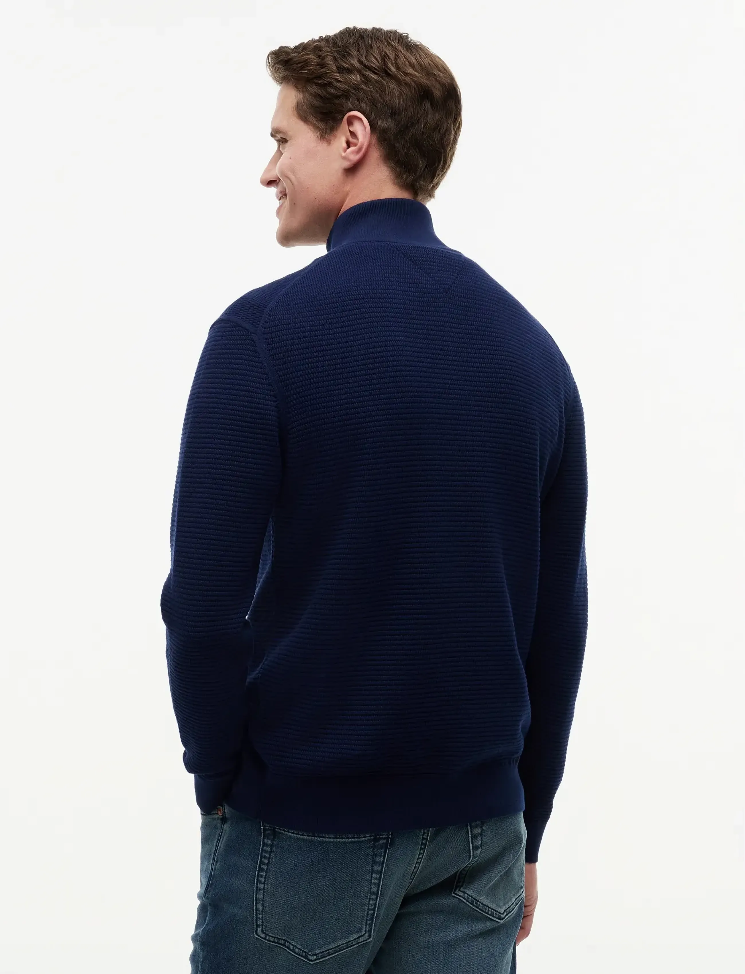Tommy Hilfiger - SEASONAL STRUCTURE ZIP MOCK - half zip-tröjor - carbon navy - 2