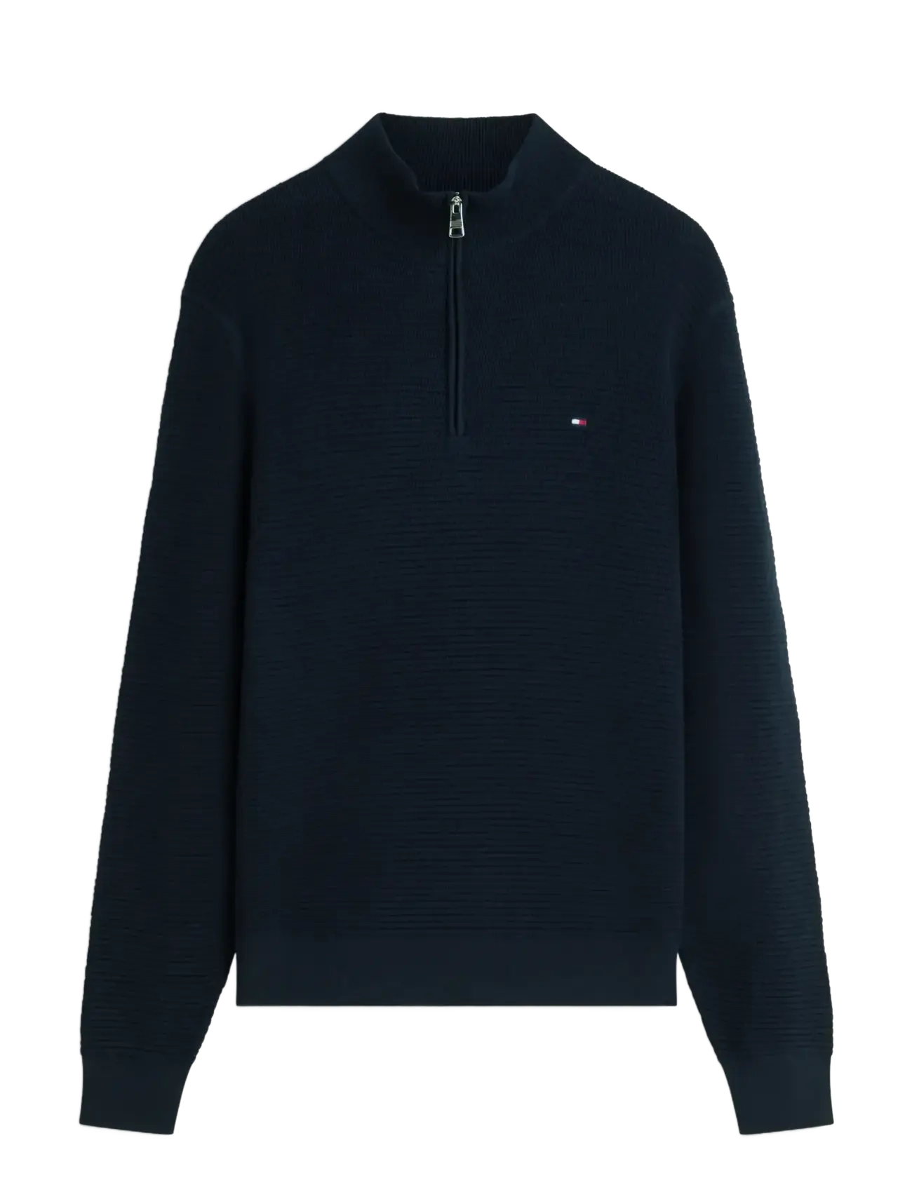 Tommy Hilfiger SEASONAL STRUCTURE ZIP MOCK - Knitwear - DESERT SKY / navy
