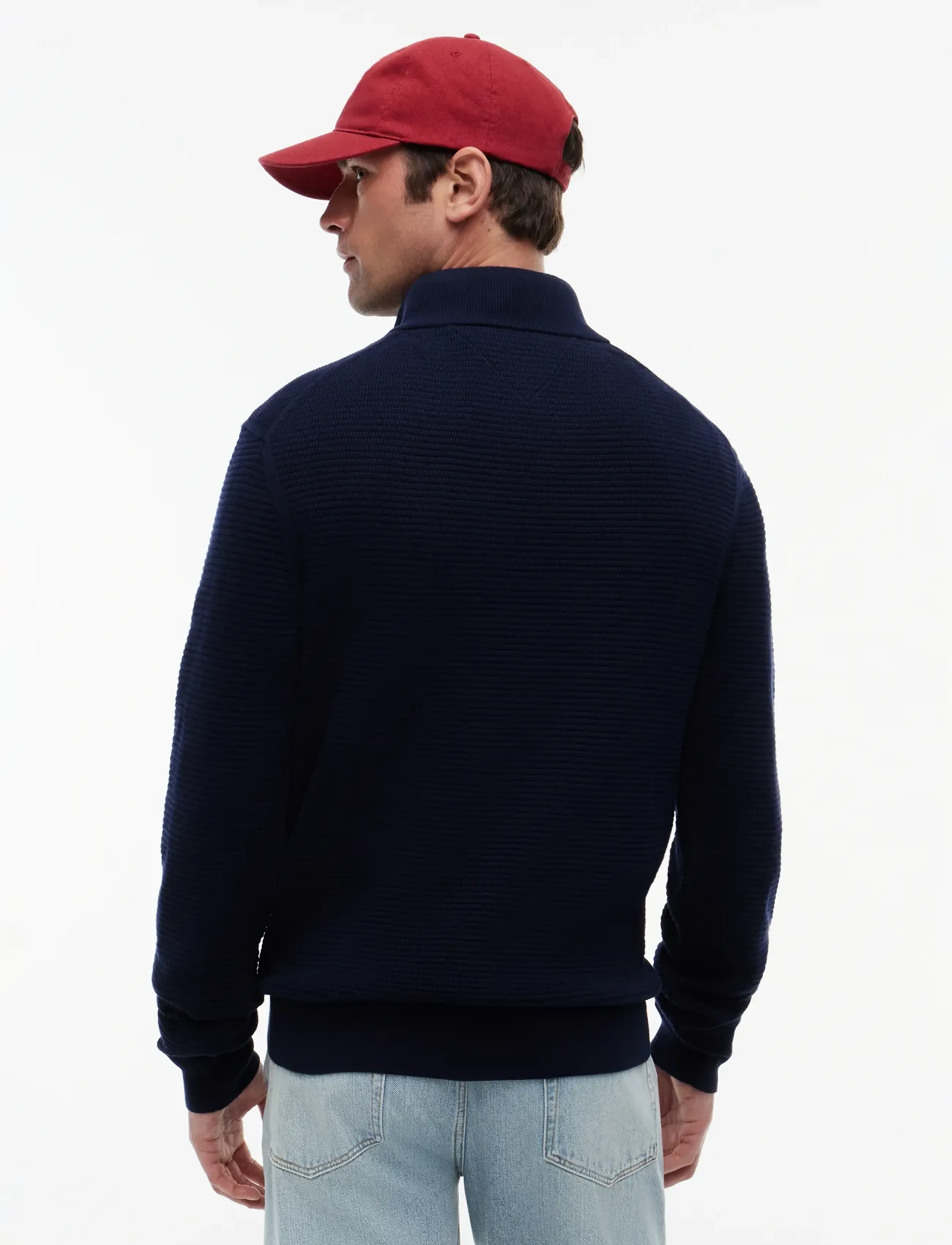 Tommy Hilfiger - SEASONAL STRUCTURE ZIP MOCK - half zip jumpers - desert sky - 2