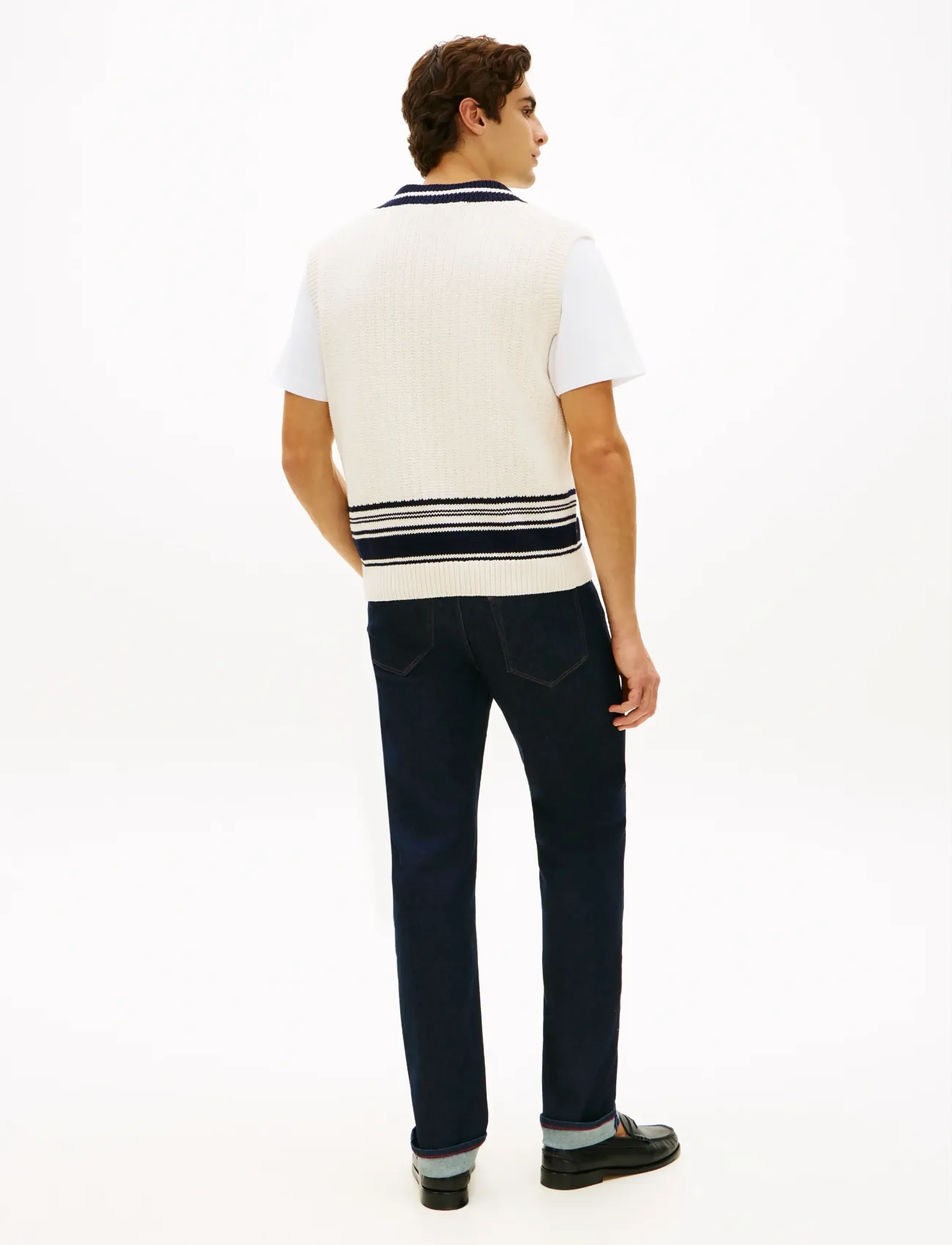 Tommy Hilfiger - ATHLEISURE V NECK VEST - strikveste - ivory petal - 2