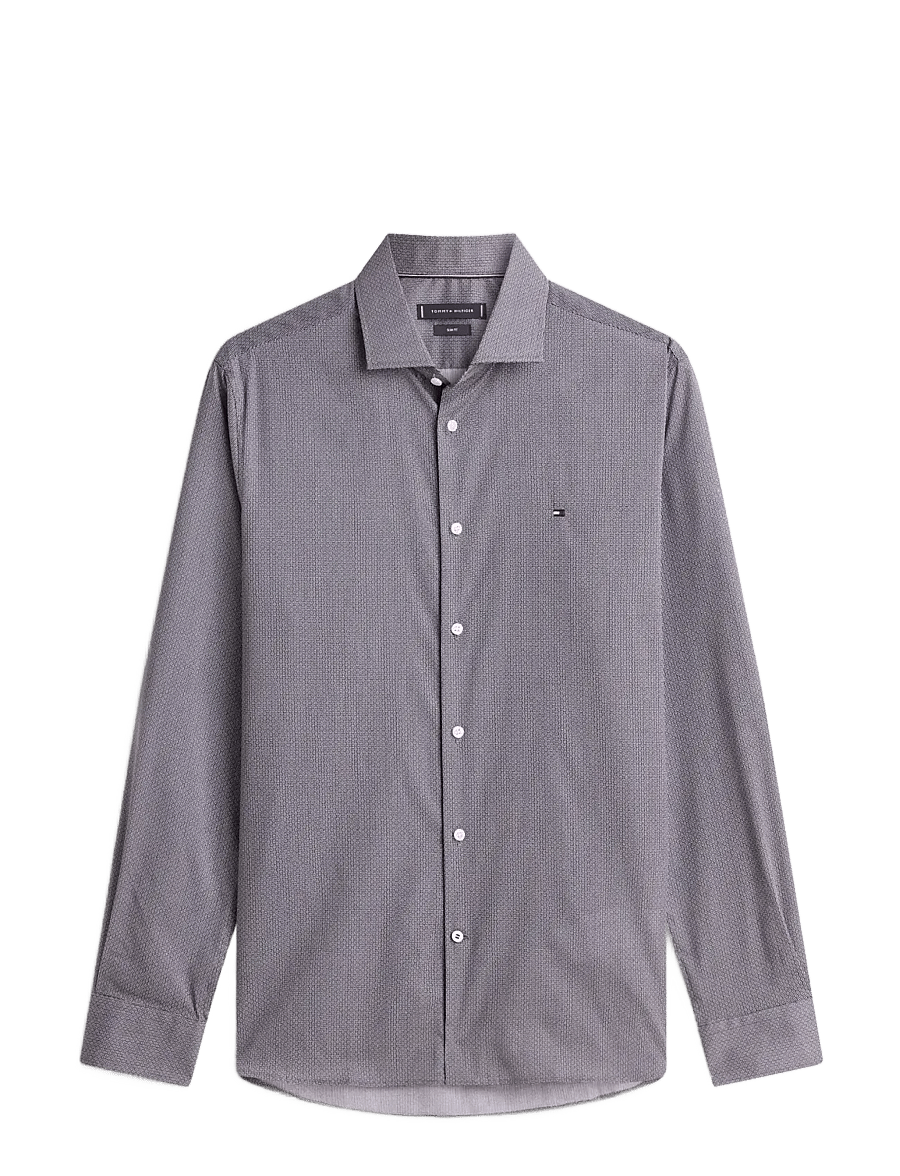 Tommy Hilfiger - CL MICRO PRINT SHIRT - casual shirts - black - 1