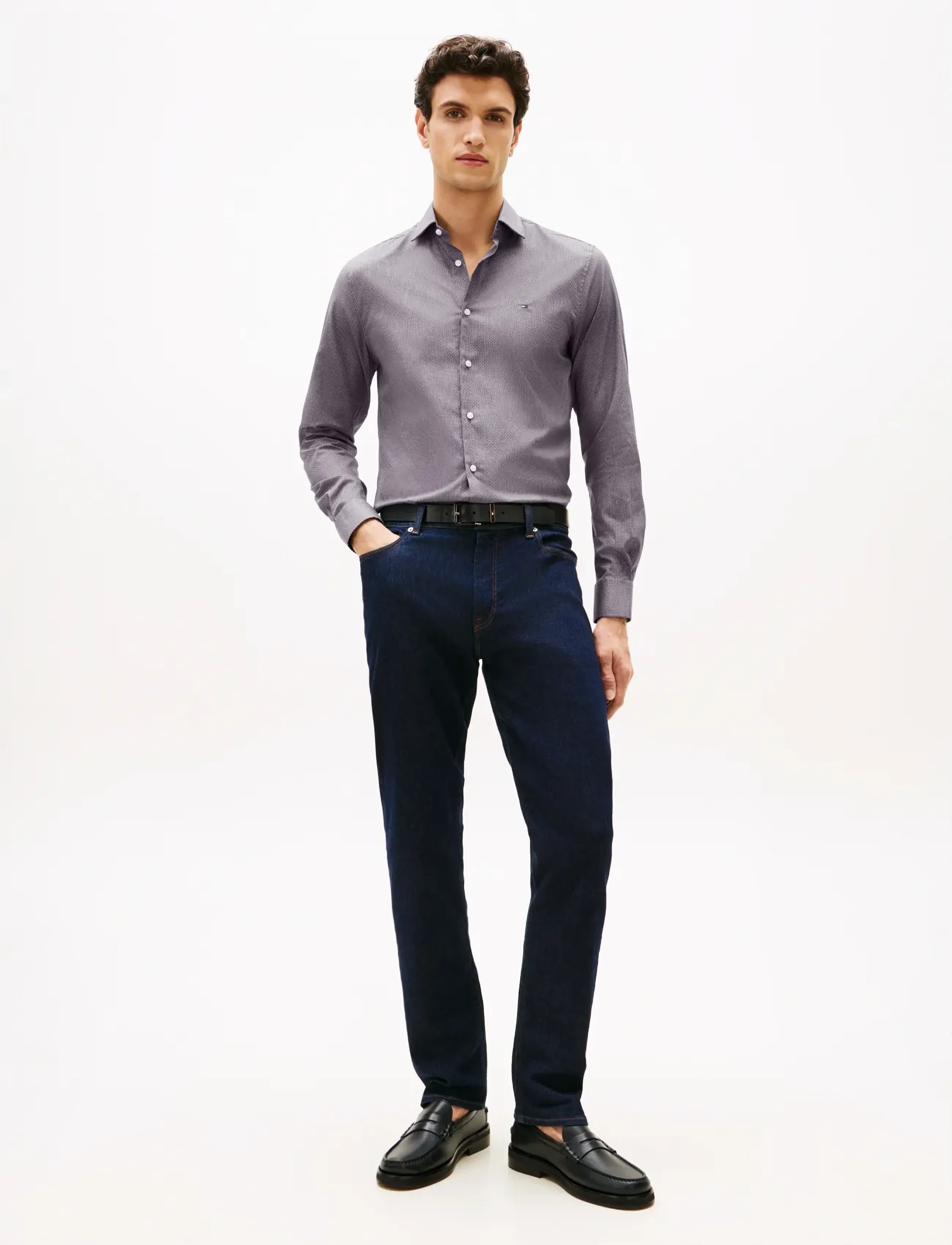 Tommy Hilfiger - CL MICRO PRINT SHIRT - casual shirts - black - 3