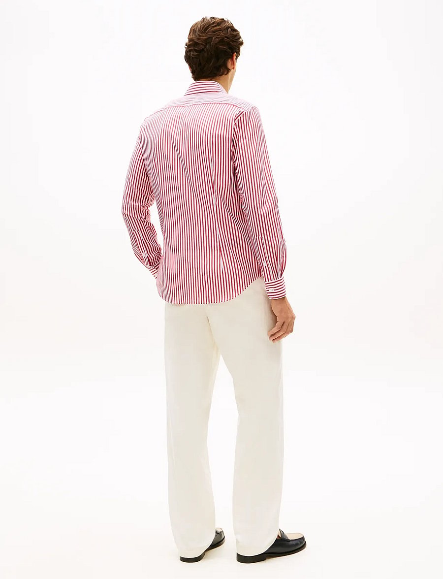 Tommy Hilfiger - CL BENGAL STRIP SHIRT - gestreifte hemden - medium red white - 2