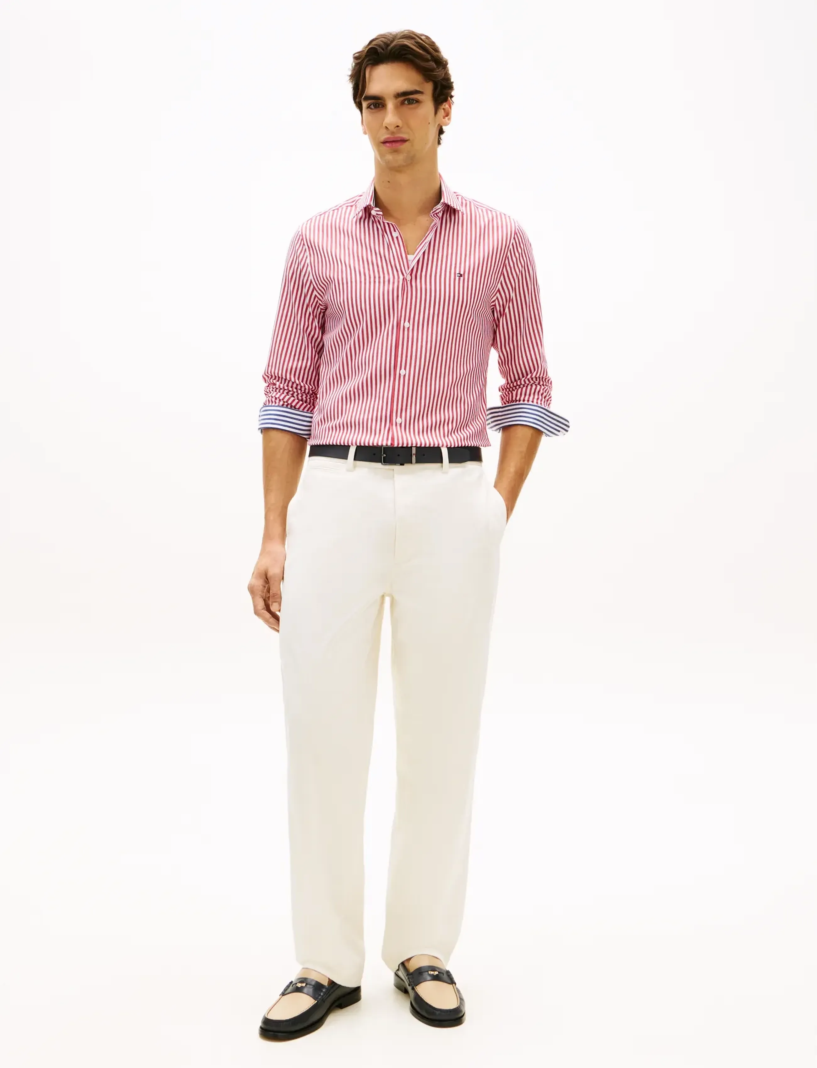 Tommy Hilfiger - CL BENGAL STRIP SHIRT - gestreifte hemden - medium red white - 3