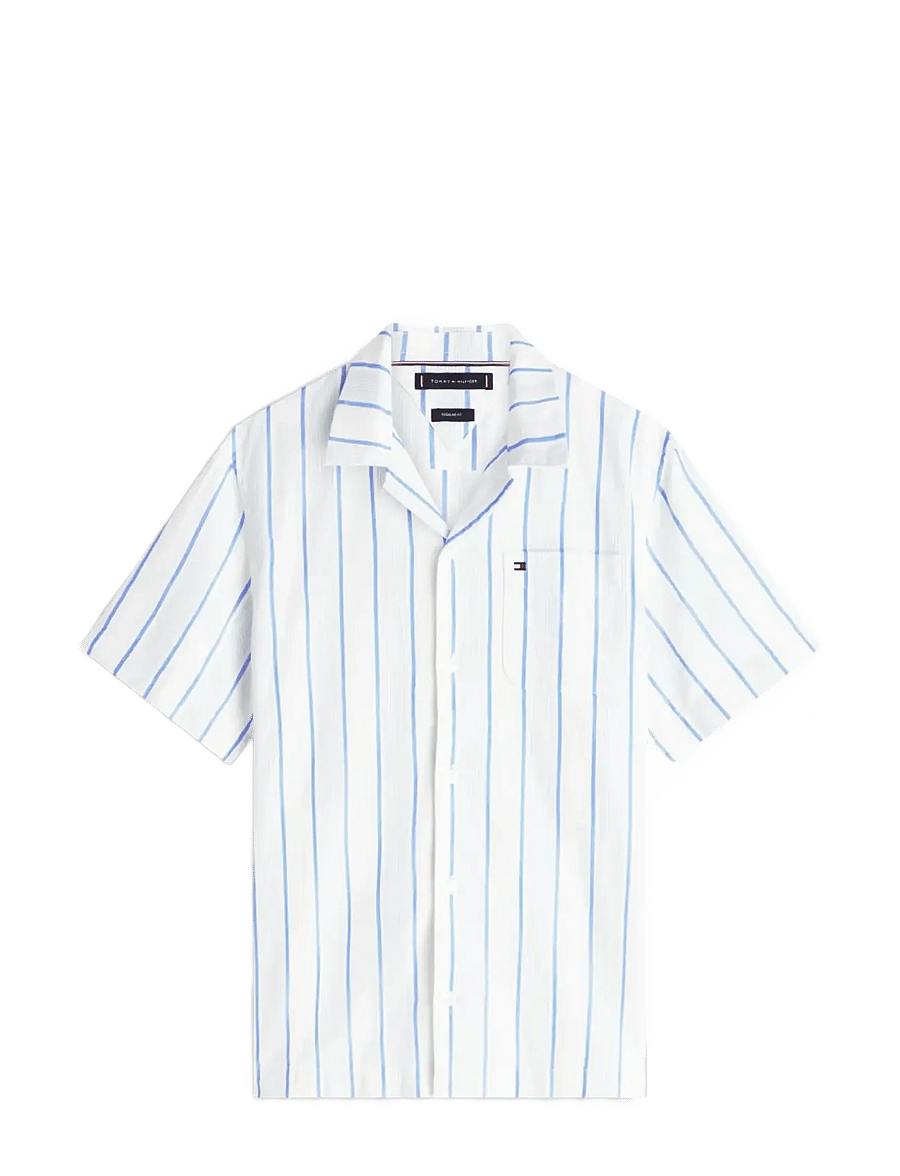 Tommy Hilfiger - OPEN STRUCTURE SHIRT - kortärmade skjortor - blue spell stripe - 1
