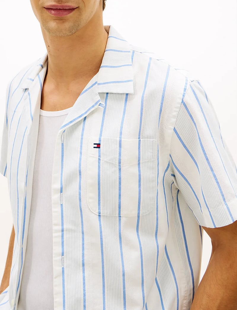 Tommy Hilfiger - OPEN STRUCTURE SHIRT - kortærmede skjorter - blue spell stripe - 4