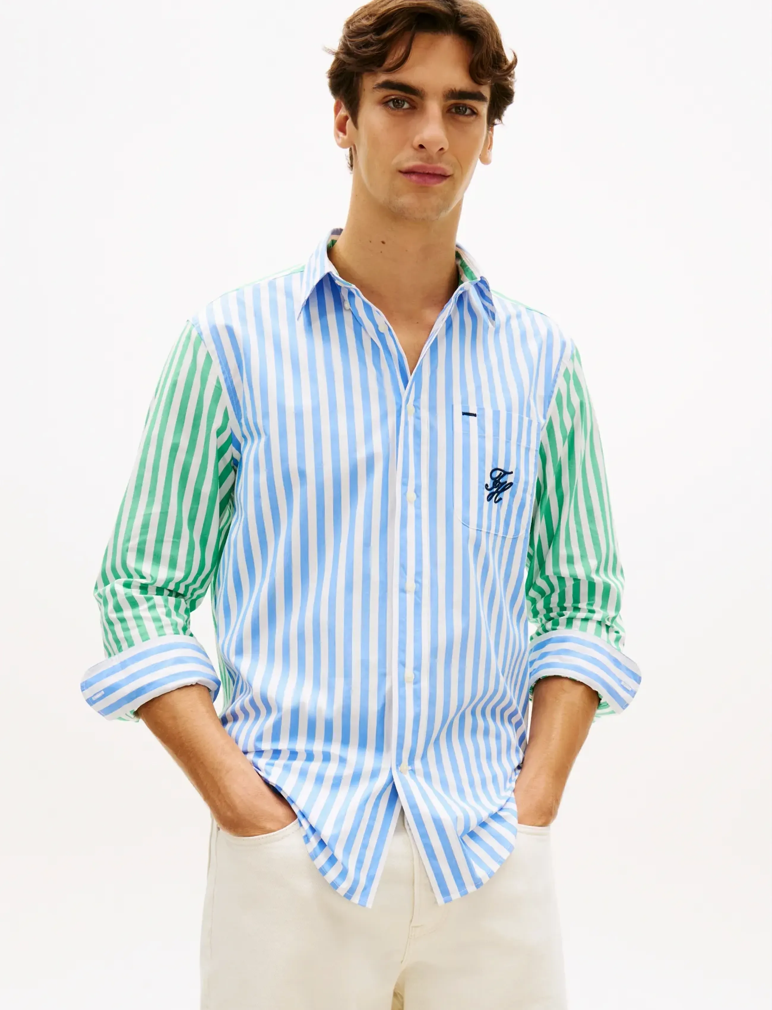 Tommy Hilfiger PAPERTOUCH FUN CLASSIC FIT SHIRT - Nouveautés - BLUE SPELL   STRIPE / multi