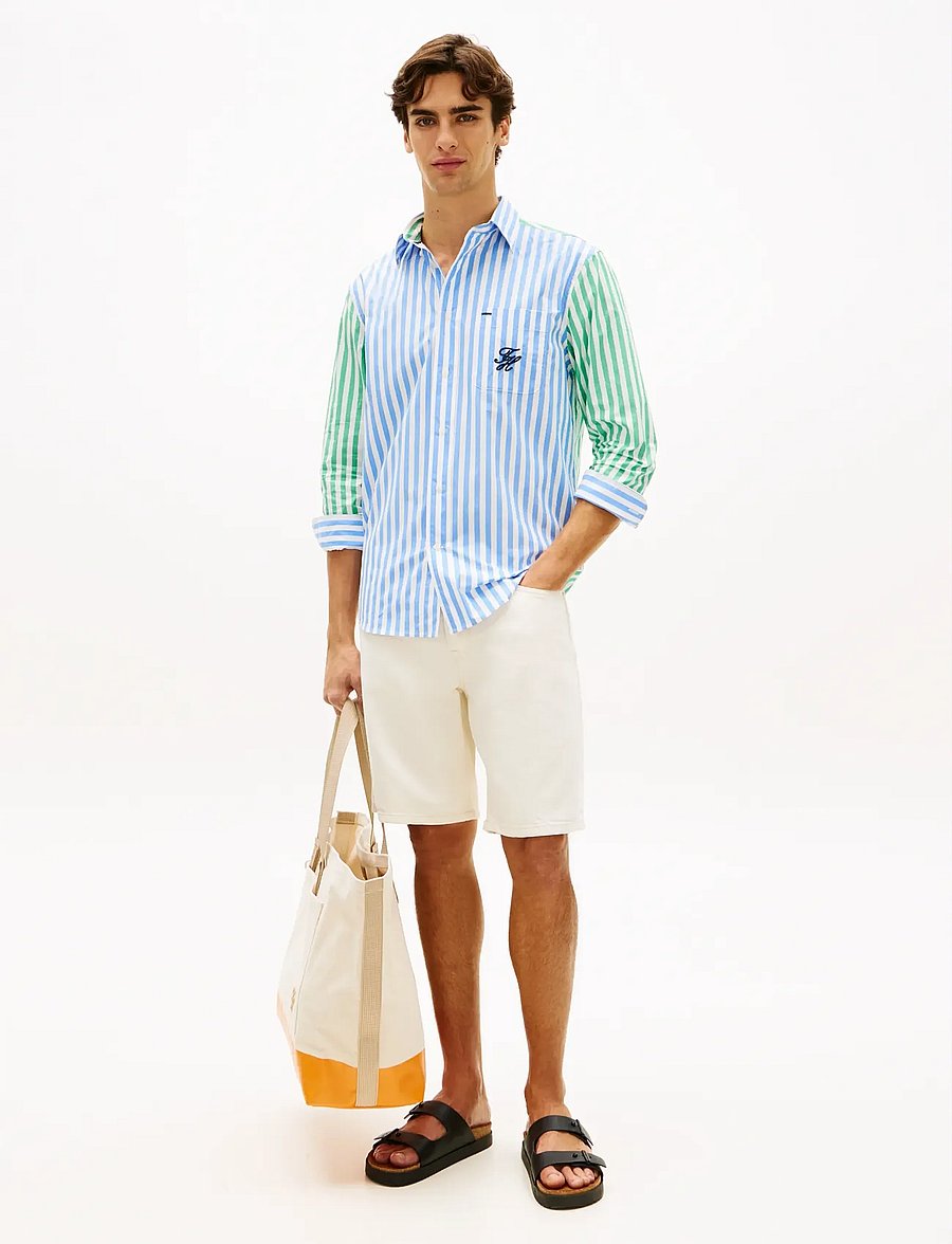 Tommy Hilfiger - PAPERTOUCH FUN CLASSIC FIT SHIRT - stribede skjorter - blue spell stripe - 3