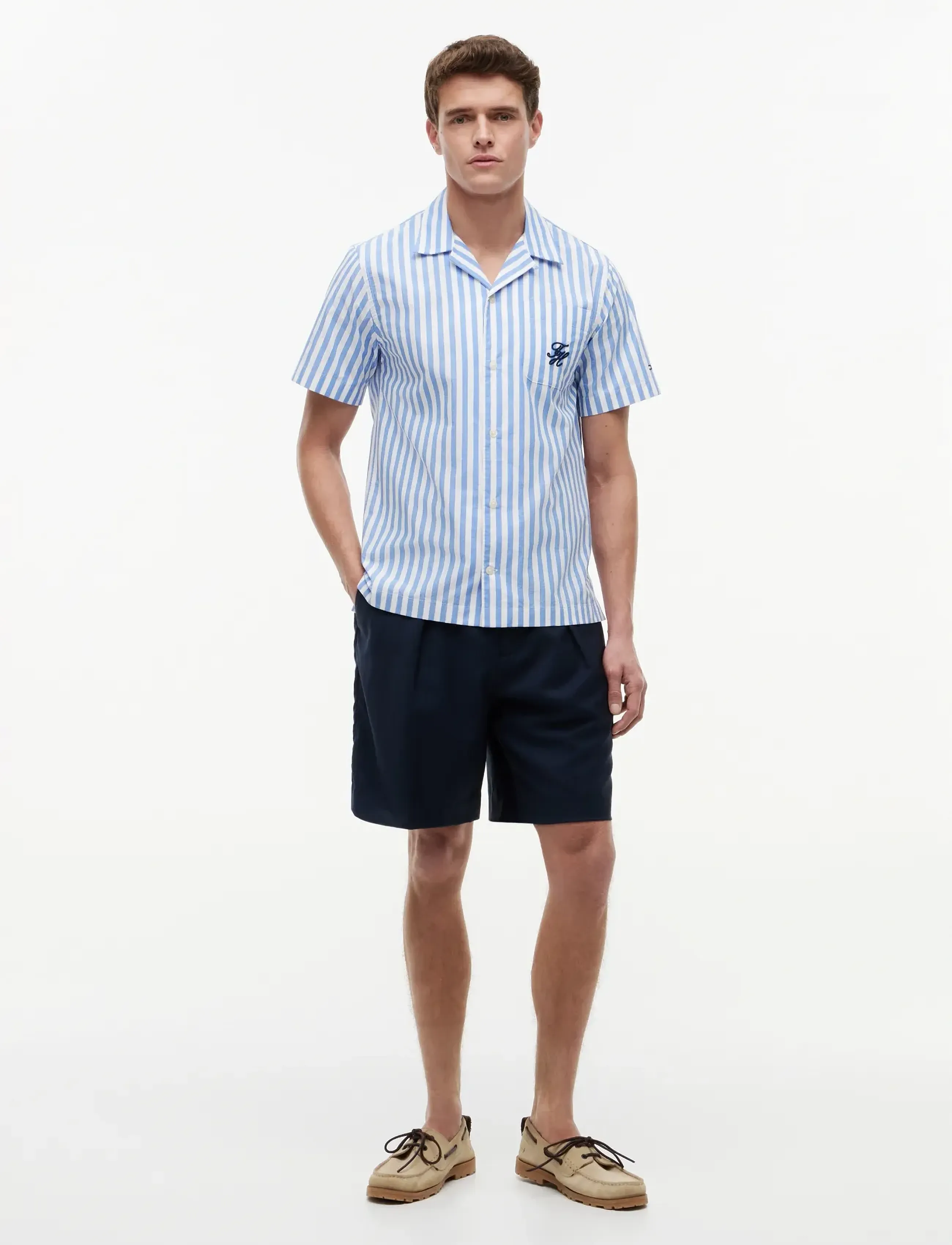 Tommy Hilfiger - PAPERTOUCH POP STP SSLV SWIMSHOP - kortærmede skjorter - blue spell   stripe - 4