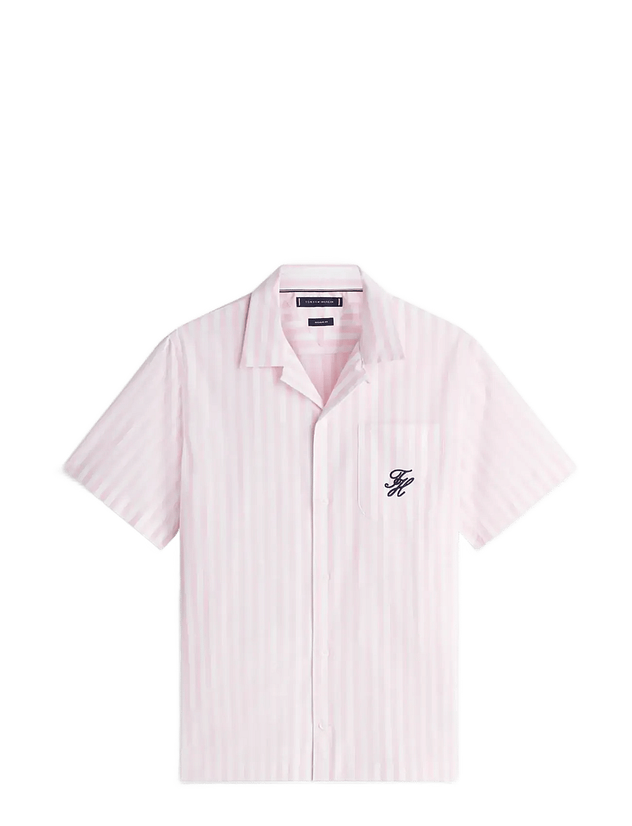 Tommy Hilfiger - PAPERTOUCH POP STP SSLV SWIMSHOP - kortærmede skjorter - classic pink stripe - 1