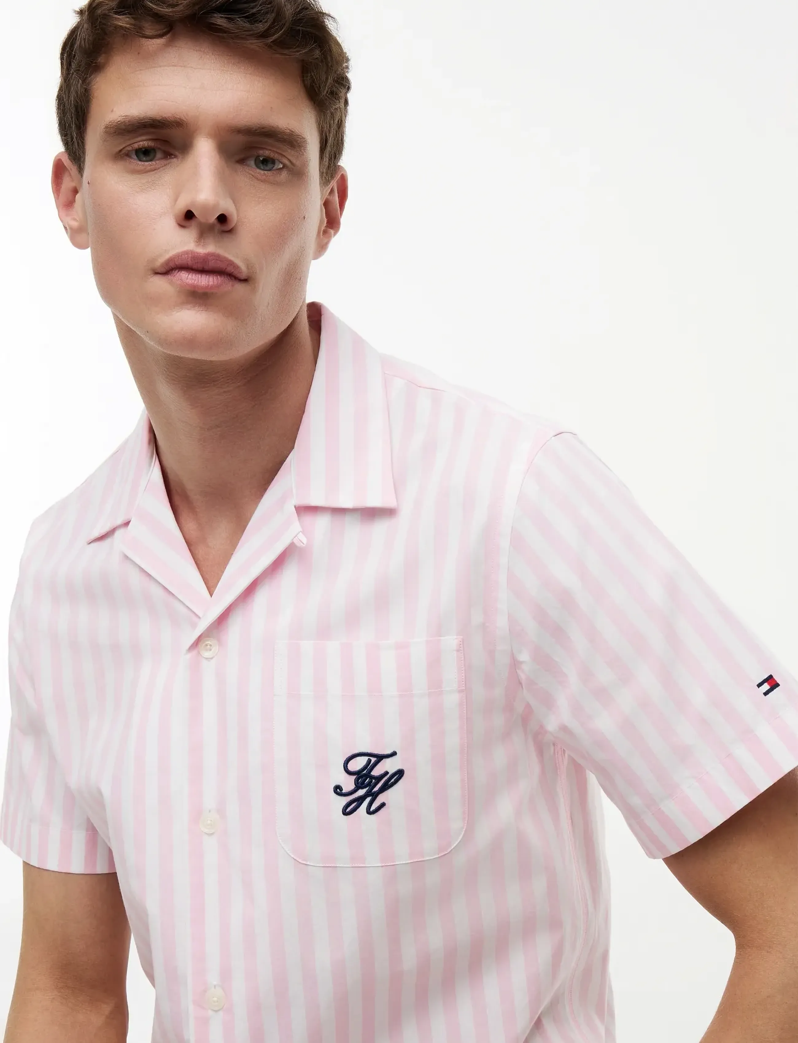 Tommy Hilfiger - PAPERTOUCH POP STP SSLV SWIMSHOP - kortærmede skjorter - classic pink   stripe - 3
