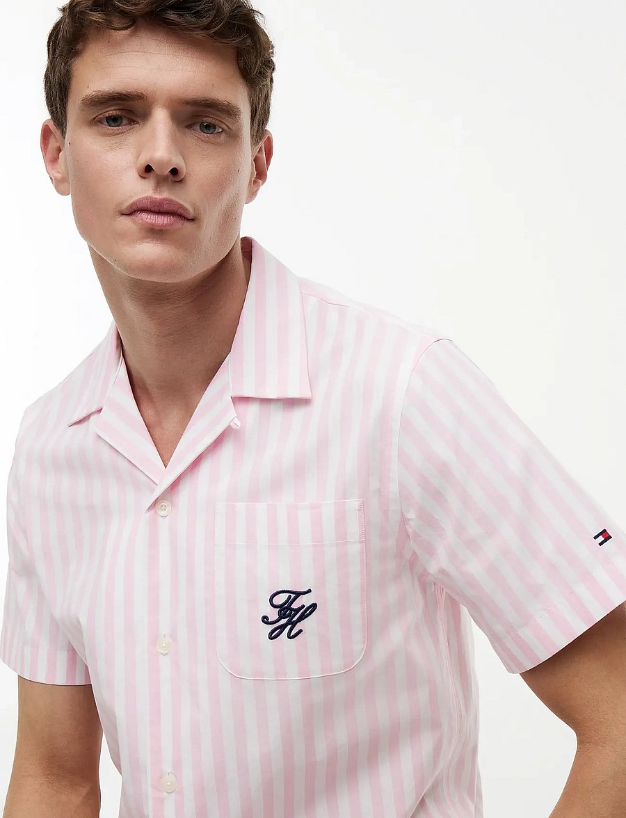 Tommy Hilfiger - PAPERTOUCH POP STP SSLV SWIMSHOP - kortærmede skjorter - classic pink stripe - 3
