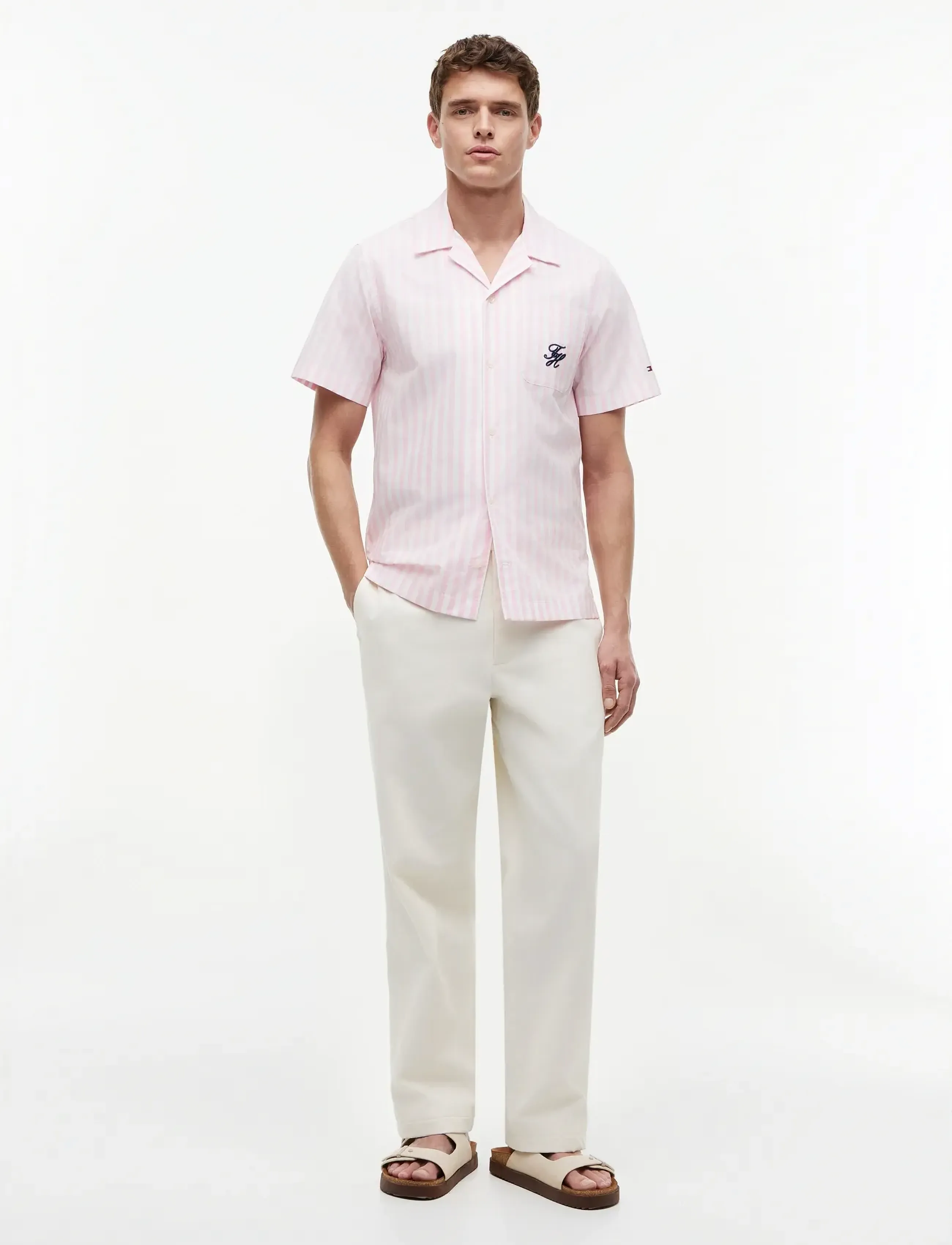 Tommy Hilfiger - PAPERTOUCH POP STP SSLV SWIMSHOP - kortærmede skjorter - classic pink   stripe - 4