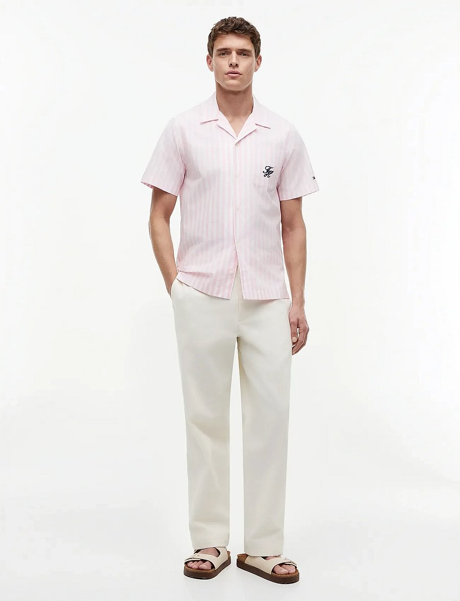 Tommy Hilfiger - PAPERTOUCH POP STP SSLV SWIMSHOP - kortærmede skjorter - classic pink stripe - 4