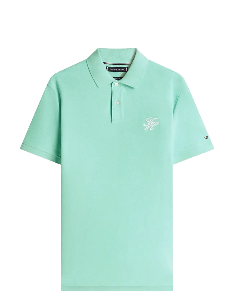 Tommy Hilfiger - TH SCRIPT REG POLO - kortærmede poloer - arctic aqua - 1