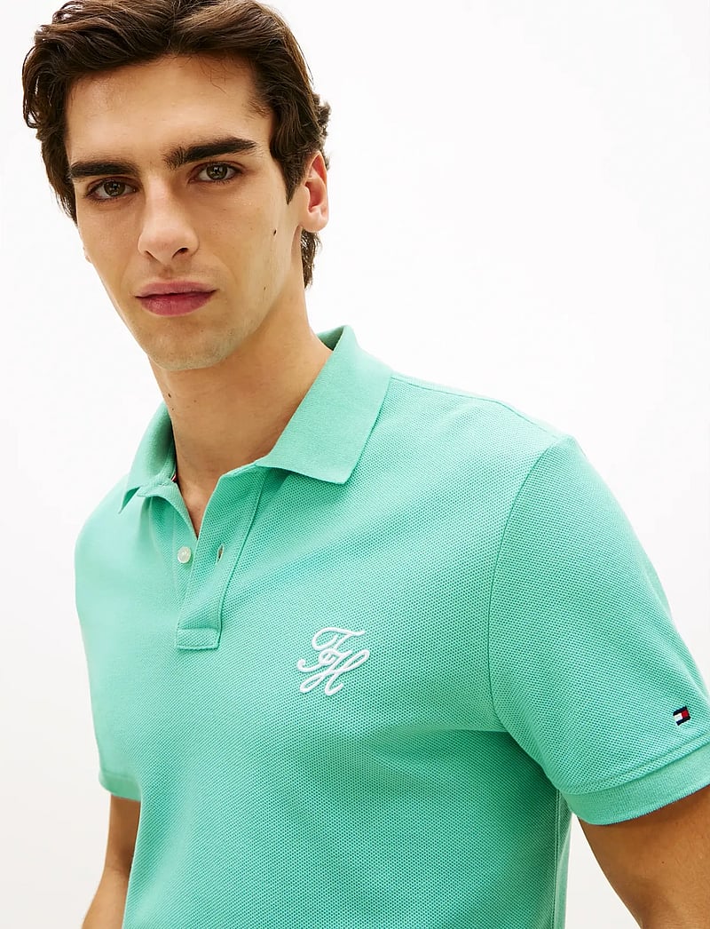Tommy Hilfiger - TH SCRIPT REG POLO - kortærmede poloer - arctic aqua - 4