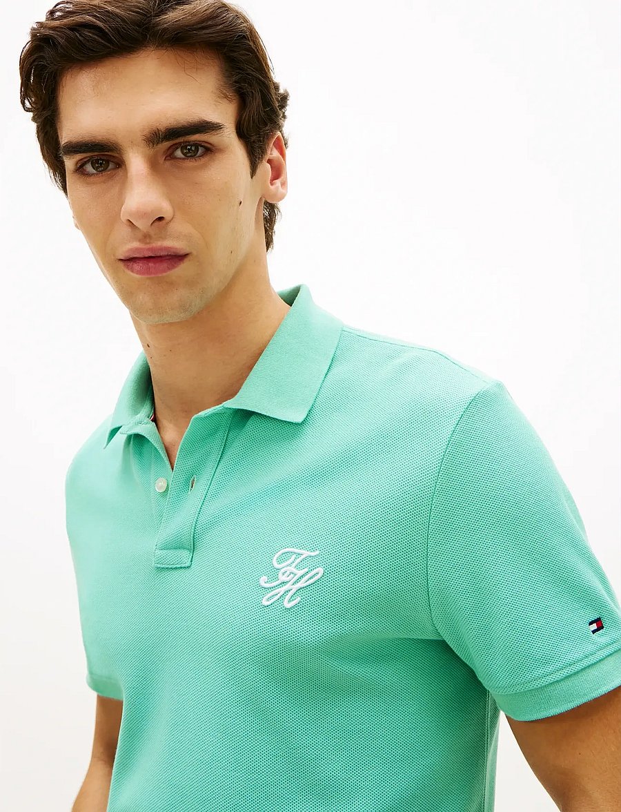 Tommy Hilfiger - TH SCRIPT REG POLO - kurzärmelig - arctic aqua - 4