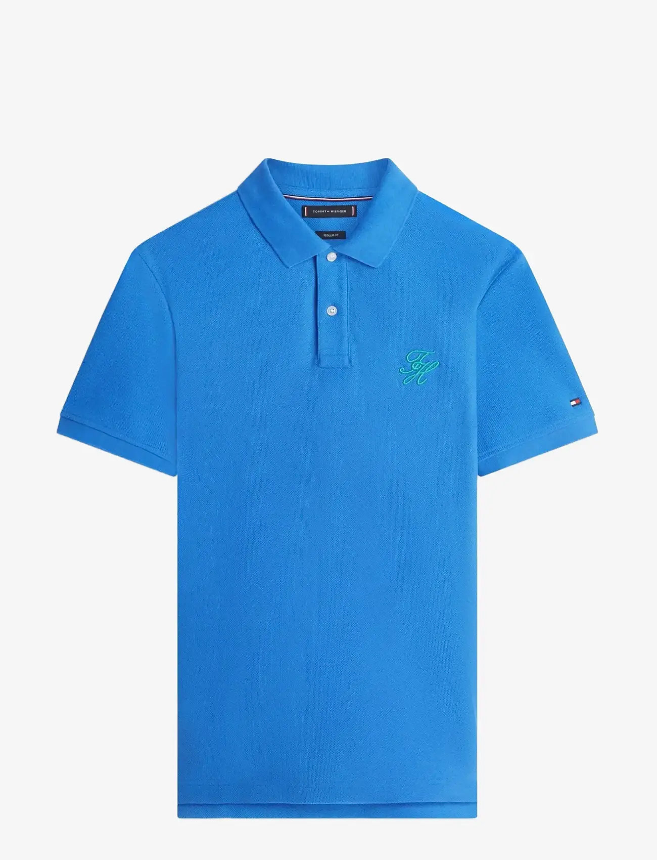 Tommy Hilfiger - TH SCRIPT REG POLO - kortärmade pikéer - blue orbit - 1