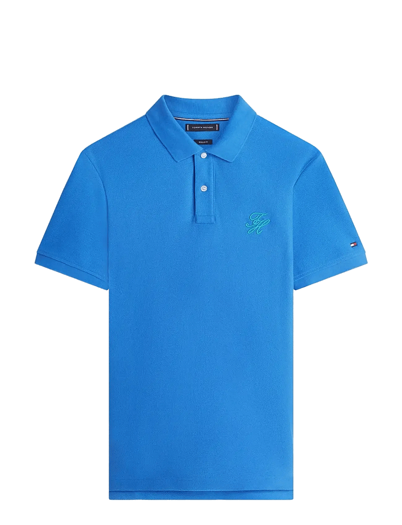 Tommy Hilfiger - TH SCRIPT REG POLO - kortärmade pikéer - blue orbit - 1