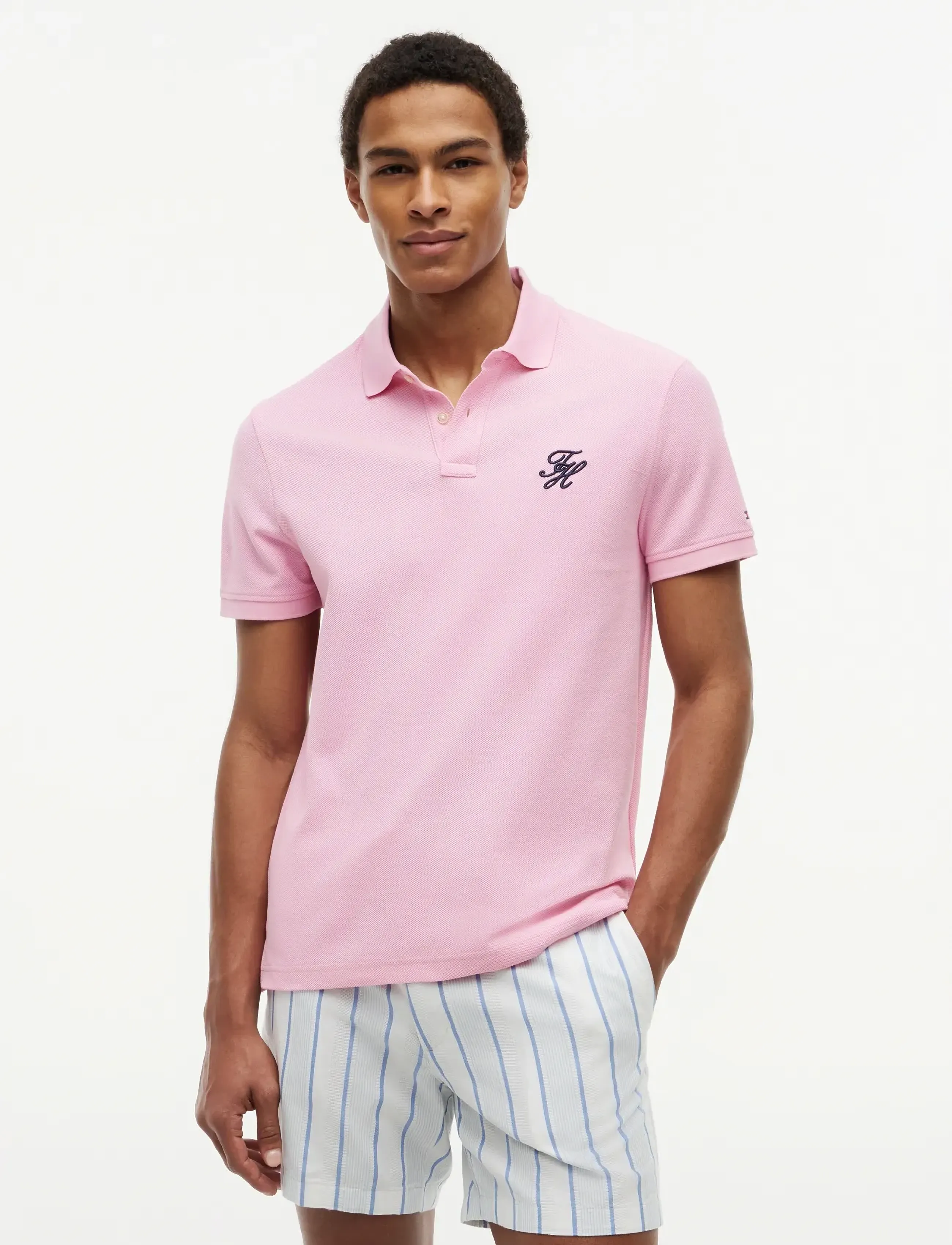 Tommy Hilfiger TH SCRIPT REG POLO - Lühikeste varrukatega polod - CLASSIC PINK / pink/rose