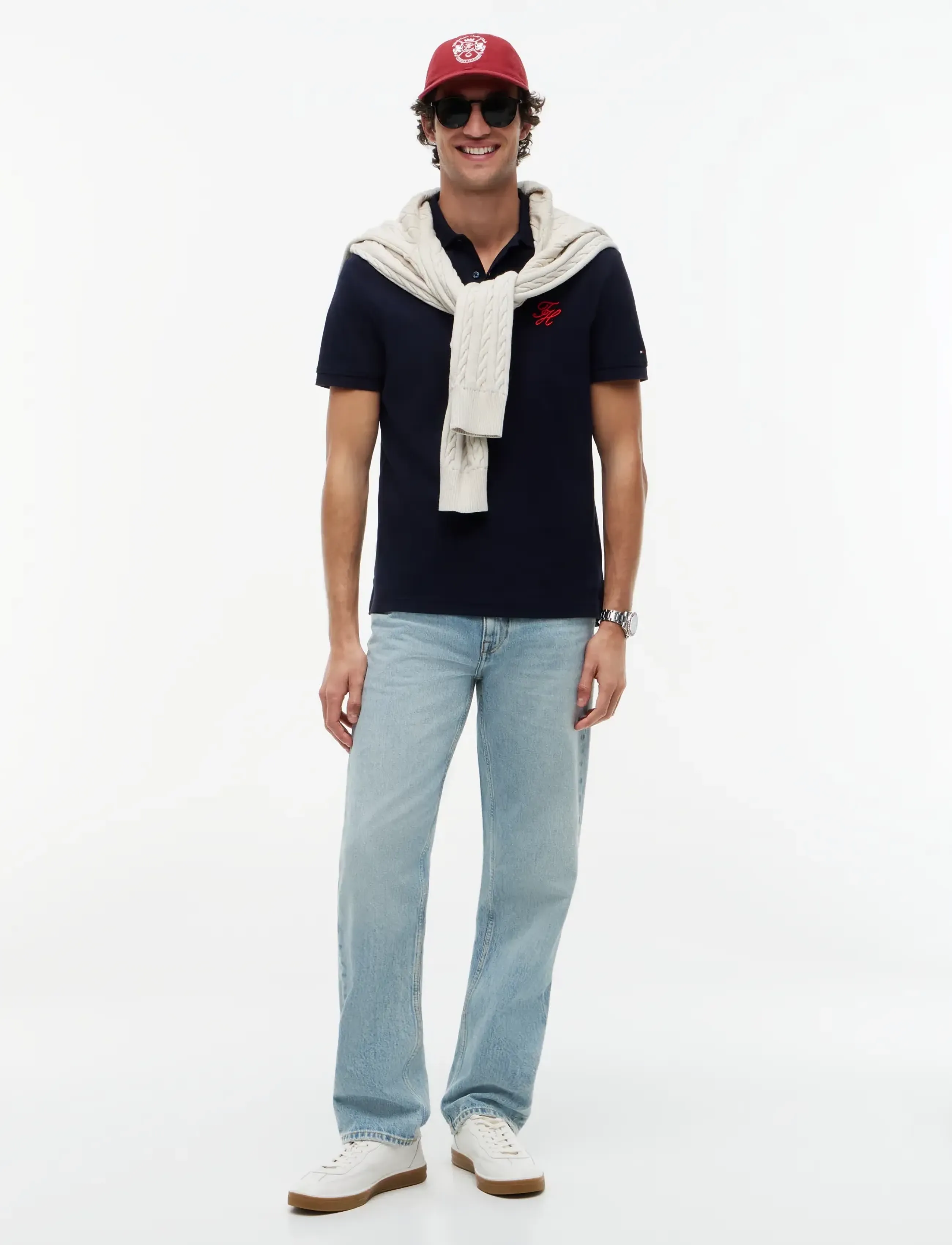 Tommy Hilfiger - TH SCRIPT REG POLO - short-sleeved polos - desert sky - 4