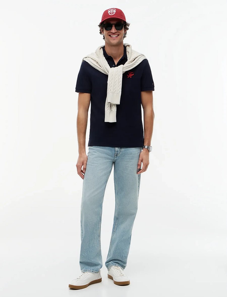 Tommy Hilfiger - TH SCRIPT REG POLO - short-sleeved polos - desert sky - 4