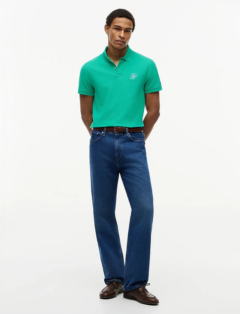 Tommy Hilfiger - TH SCRIPT REG POLO - kortærmede poloer - jade wink - 4