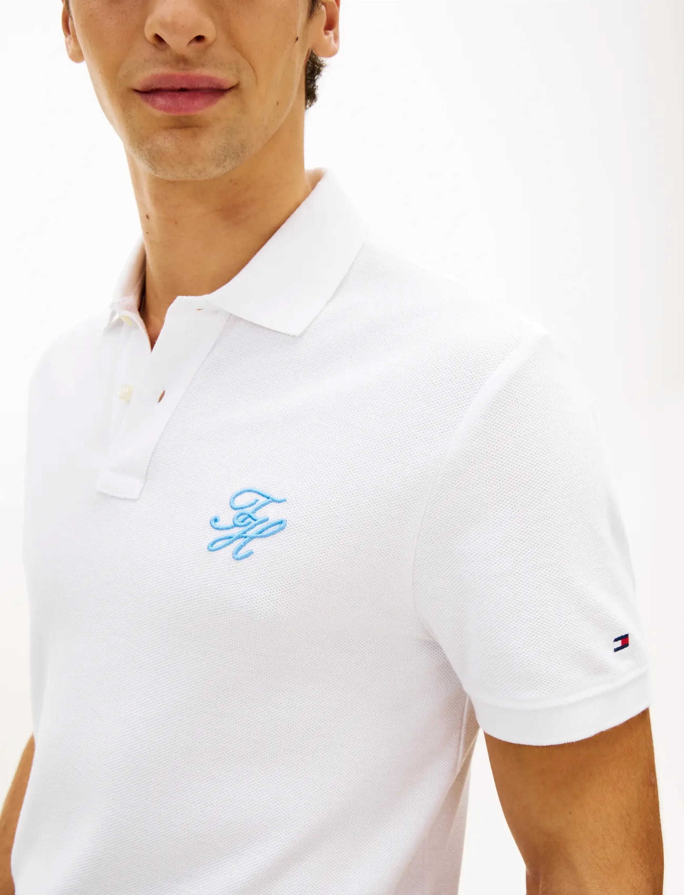 Tommy Hilfiger - TH SCRIPT REG POLO - kortermede - white - 4