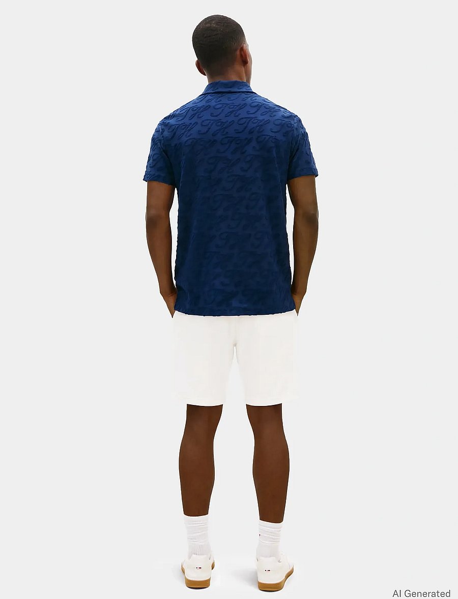 Tommy Hilfiger - JONNY COLLAR TOWEL JACQ REG POLO - kurzärmelig - carbon navy - 2