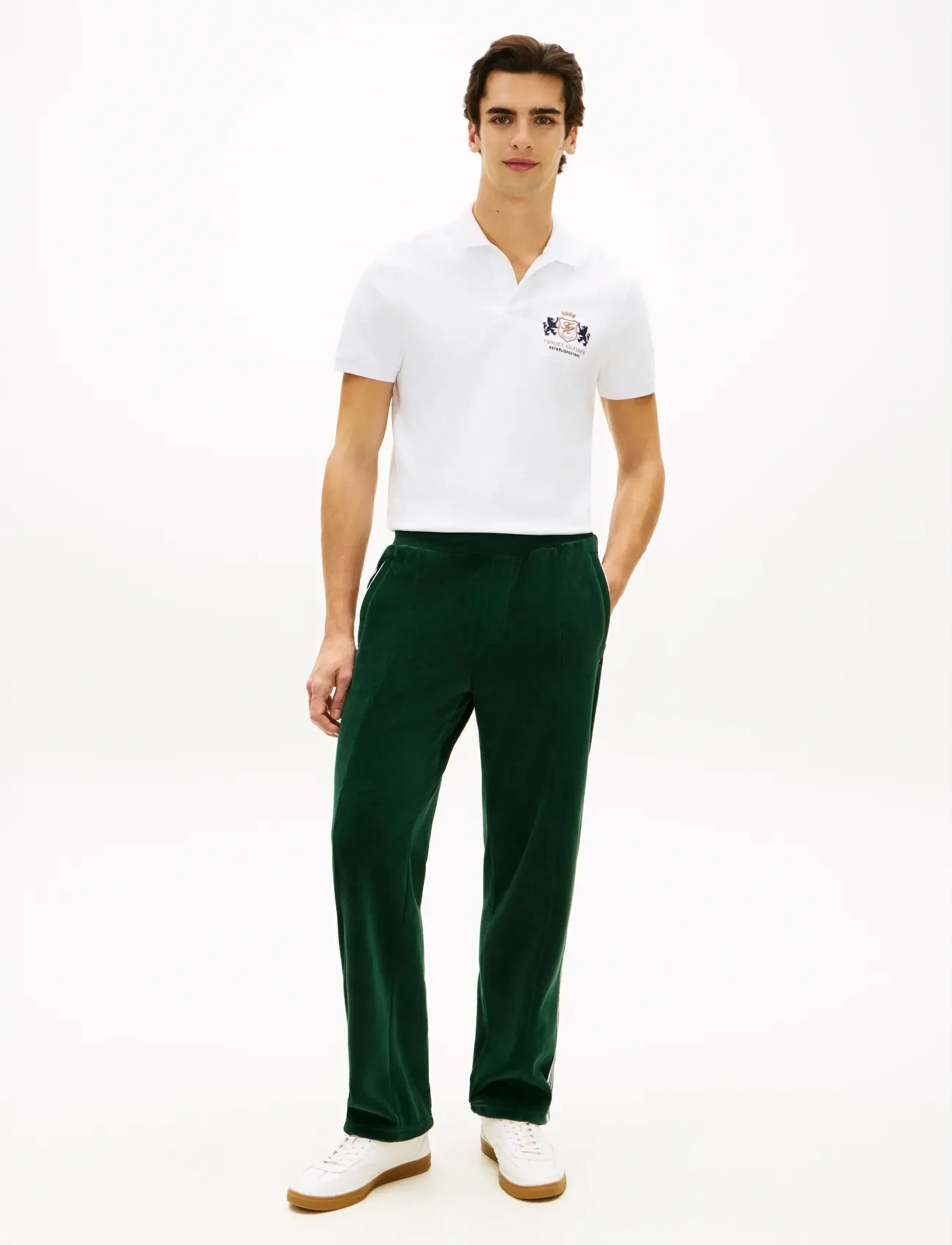 Tommy Hilfiger - VELOUR COUNTRY CLUB TRACKPANTS - shop efter anledning - nocturnal green - 3