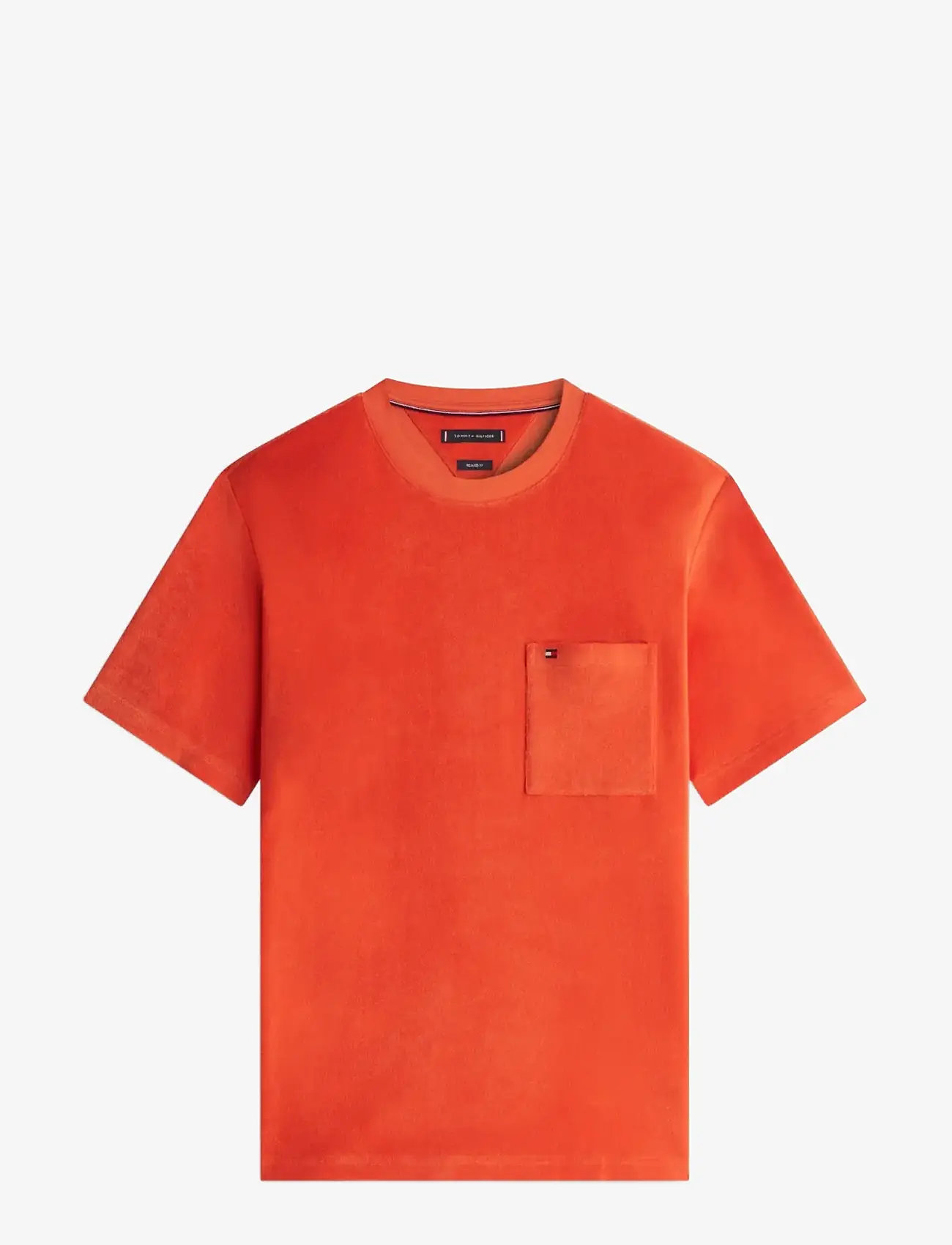 Tommy Hilfiger - TOWELLING T-SHIRT - kortærmede t-shirts - brilliant orange - 1