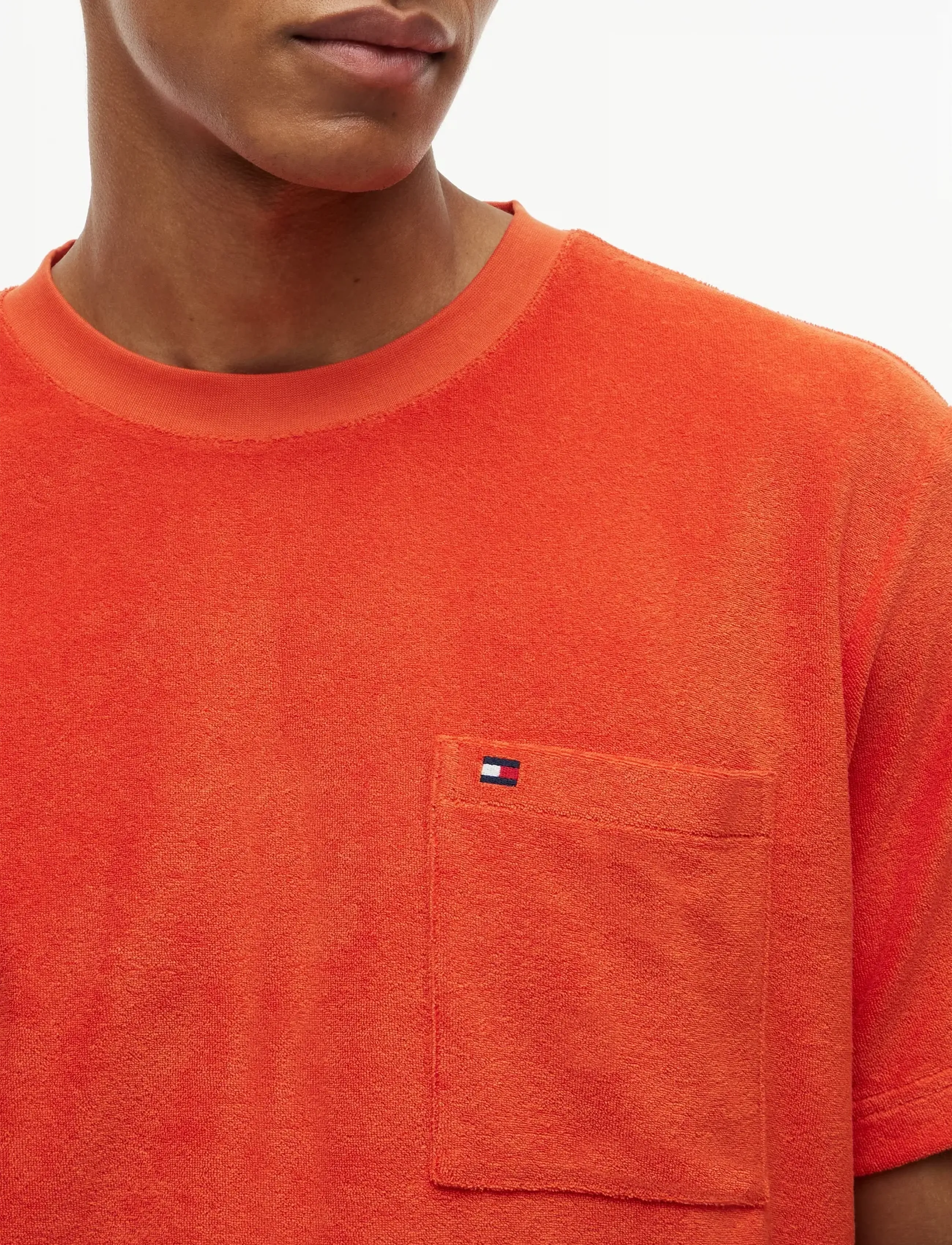 Tommy Hilfiger - TOWELLING T-SHIRT - lühikeste varrukatega t-särgid - brilliant orange - 3