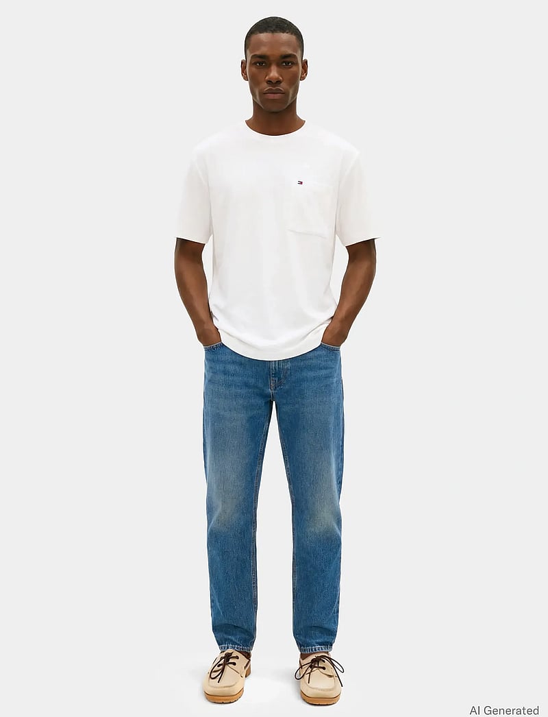 Tommy Hilfiger - TOWELLING T-SHIRT - kortærmede t-shirts - ecru - 4