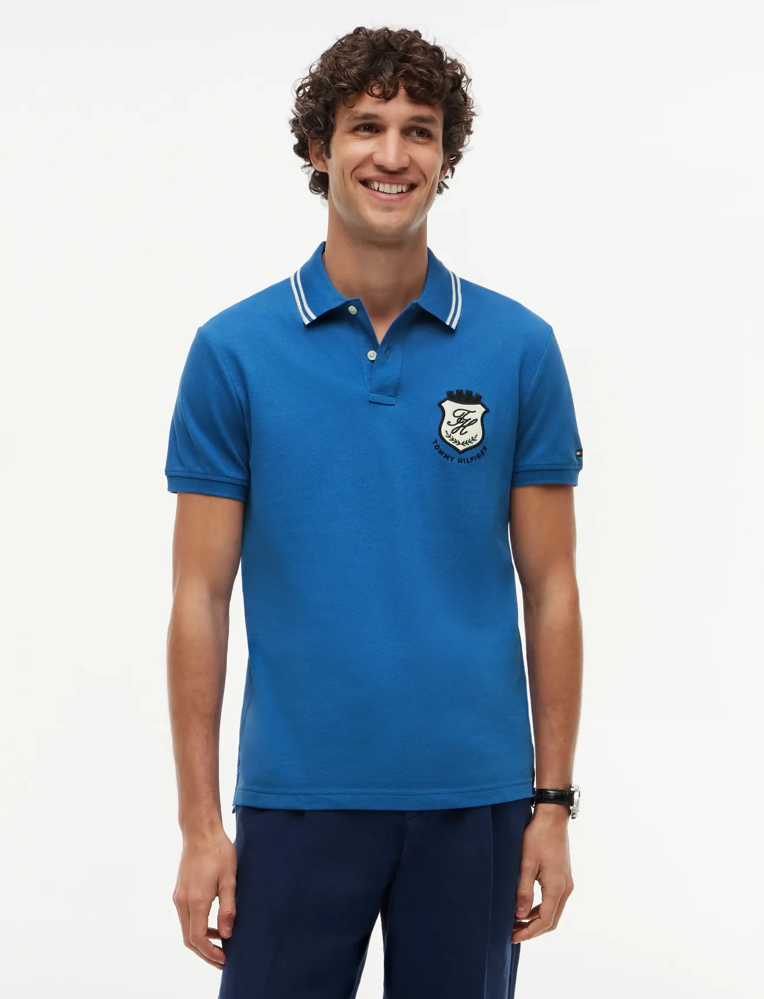 Pique Badge Reg Polo