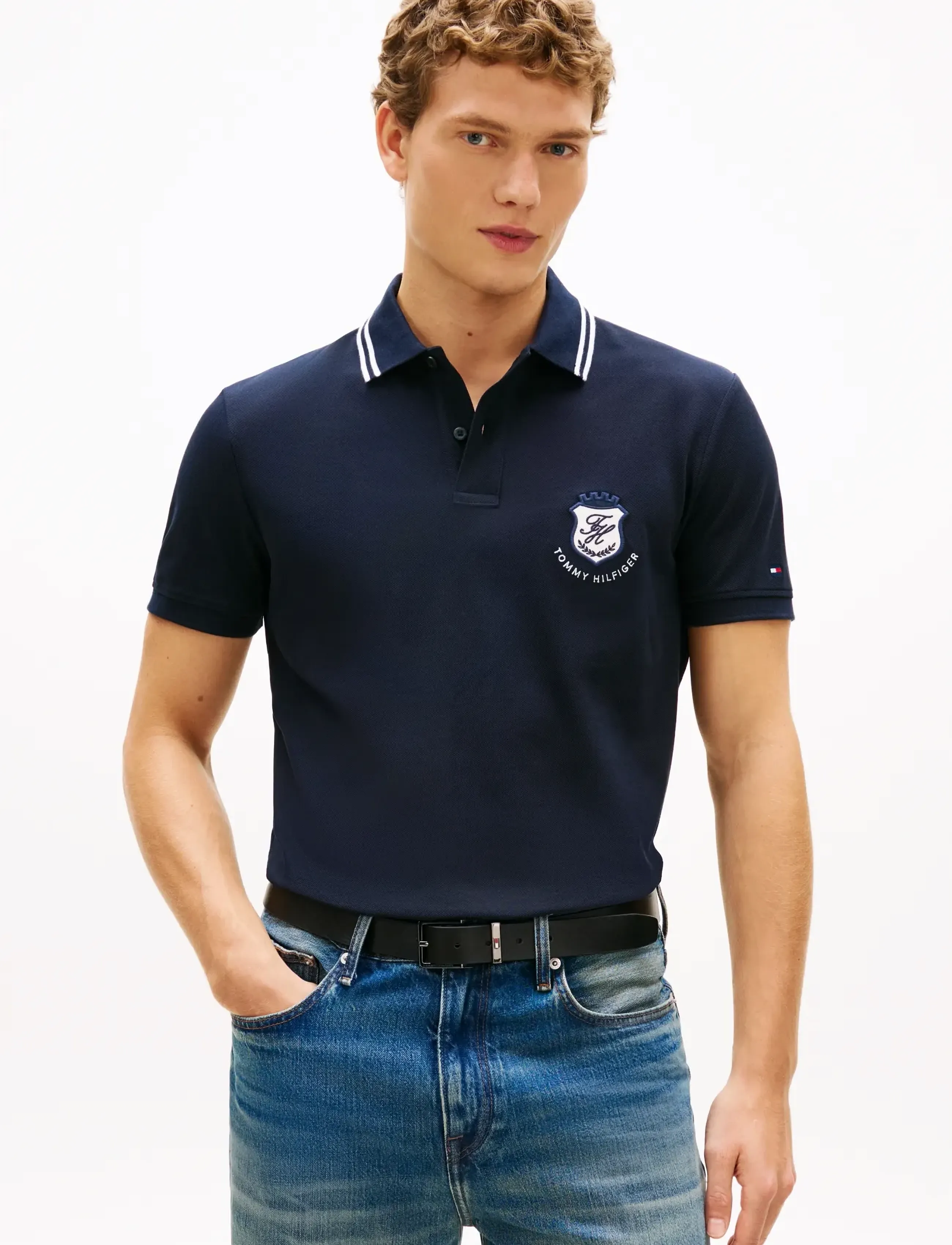 Pique Badge Reg Polo
