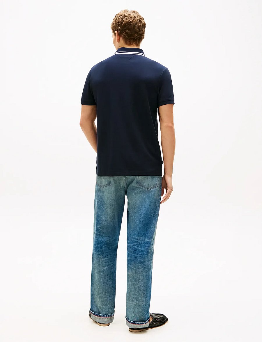 Tommy Hilfiger - PIQUE BADGE REG POLO - polo marškinėliai trumpomis rankovėmis - desert sky - 2