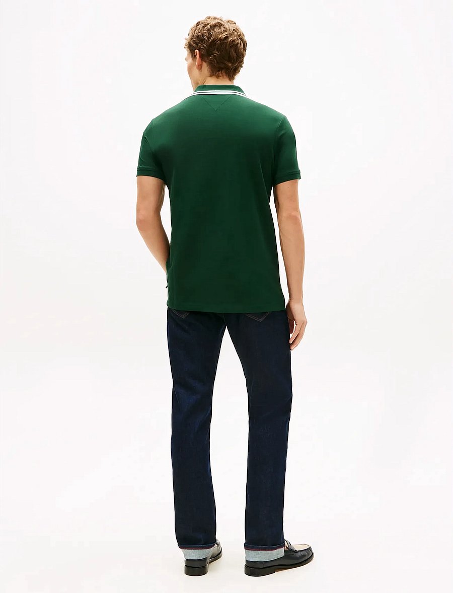 Tommy Hilfiger - PIQUE BADGE REG POLO - kortærmede poloer - nocturnal green - 2
