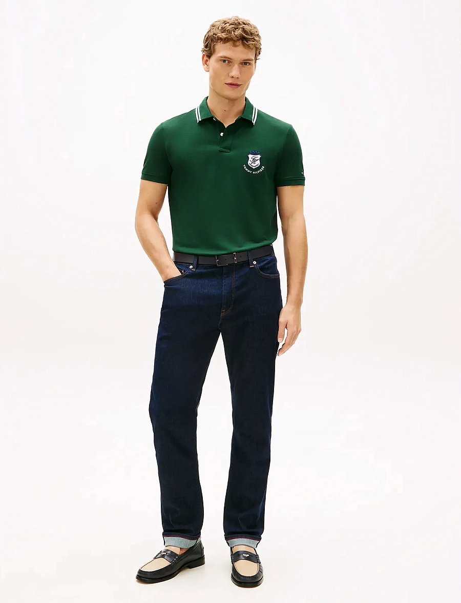 Tommy Hilfiger - PIQUE BADGE REG POLO - kortærmede poloer - nocturnal green - 3