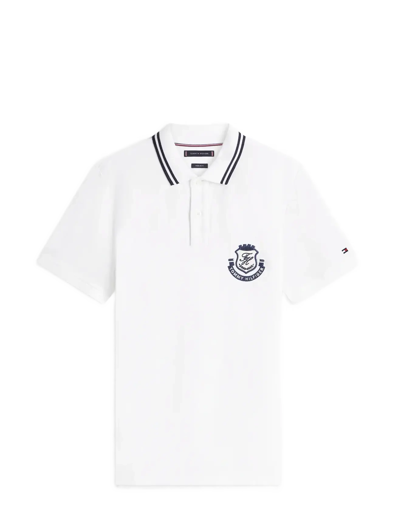 Tommy Hilfiger PIQUE BADGE REG POLO - Poloshirts - WHITE / white