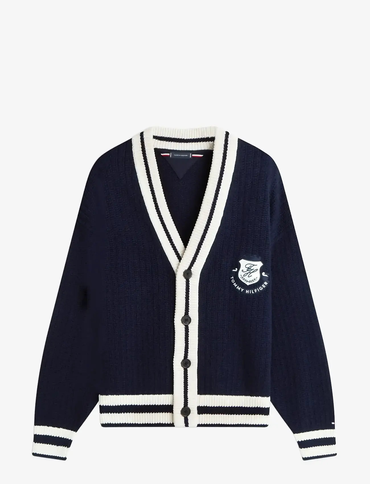Tommy Hilfiger - ATHLEISURE CRICKET CARDIGAN - cardigans - desert sky - 1