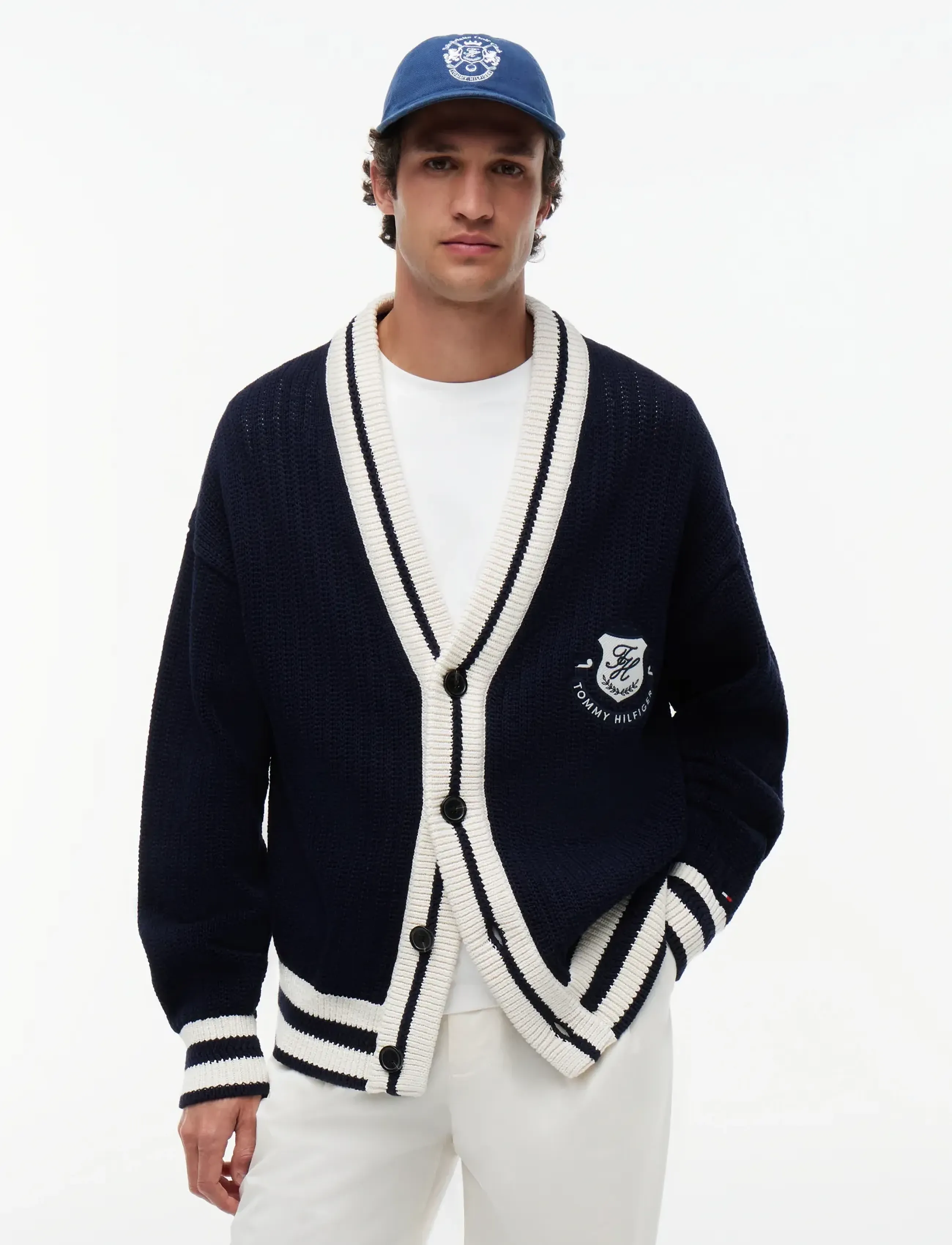 Tommy Hilfiger ATHLEISURE CRICKET CARDIGAN - Tommy Hilfiger - DESERT SKY / navy