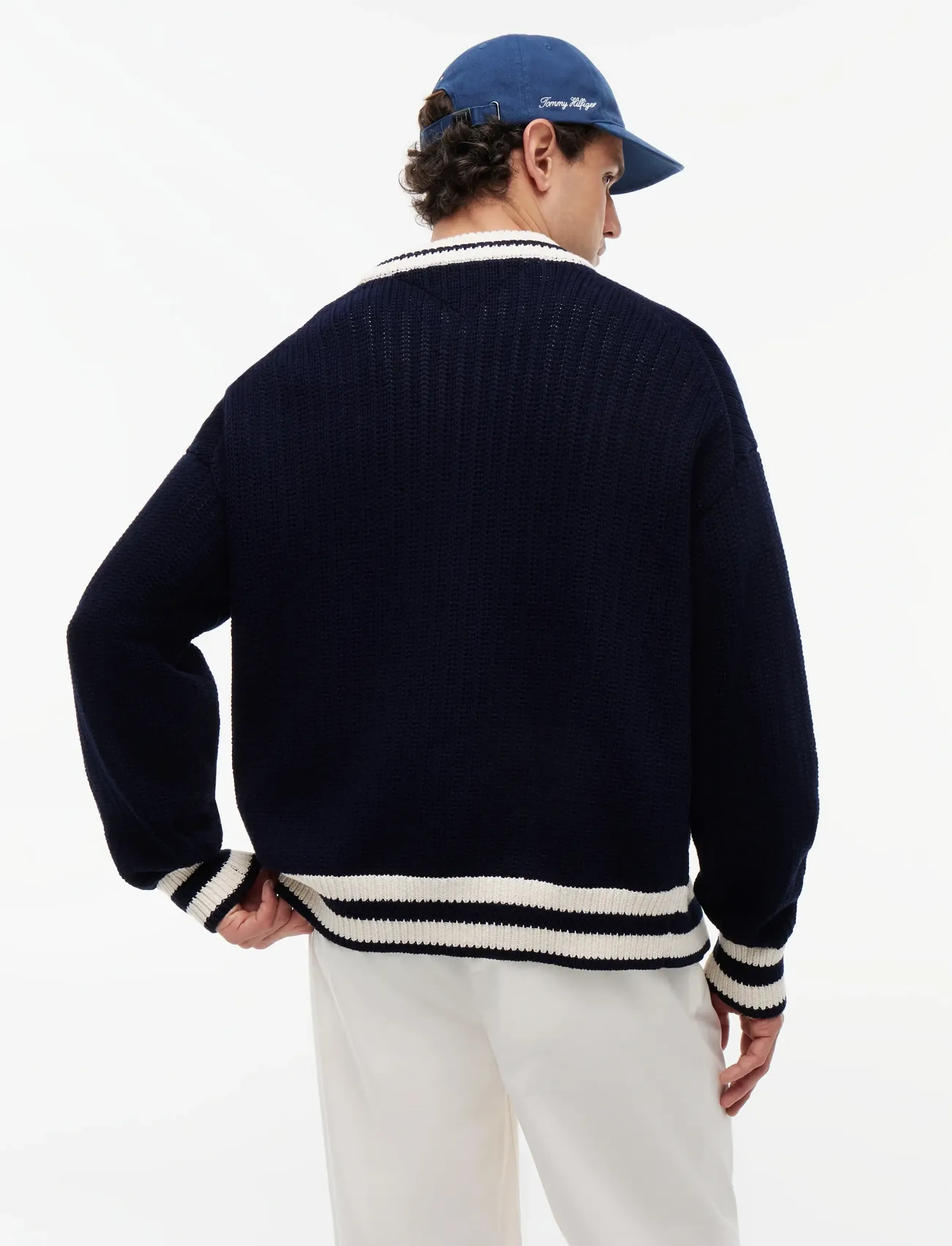 Tommy Hilfiger - ATHLEISURE CRICKET CARDIGAN - cardigans - desert sky - 2