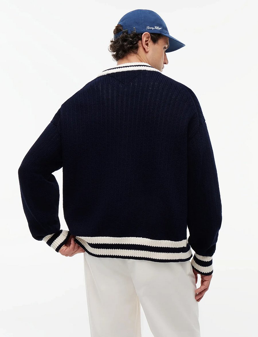 Tommy Hilfiger - ATHLEISURE CRICKET CARDIGAN - cardigans - desert sky - 2