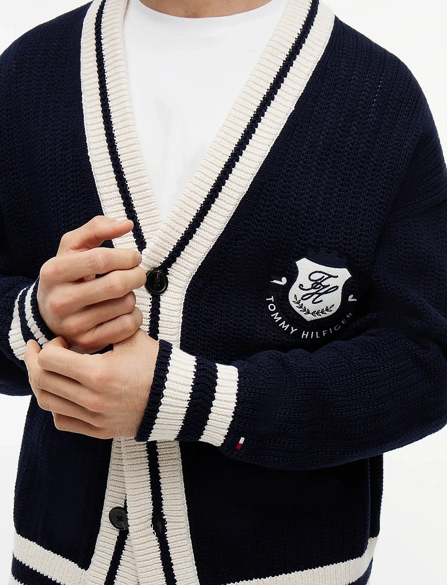 Tommy Hilfiger - ATHLEISURE CRICKET CARDIGAN - cardigans - desert sky - 3