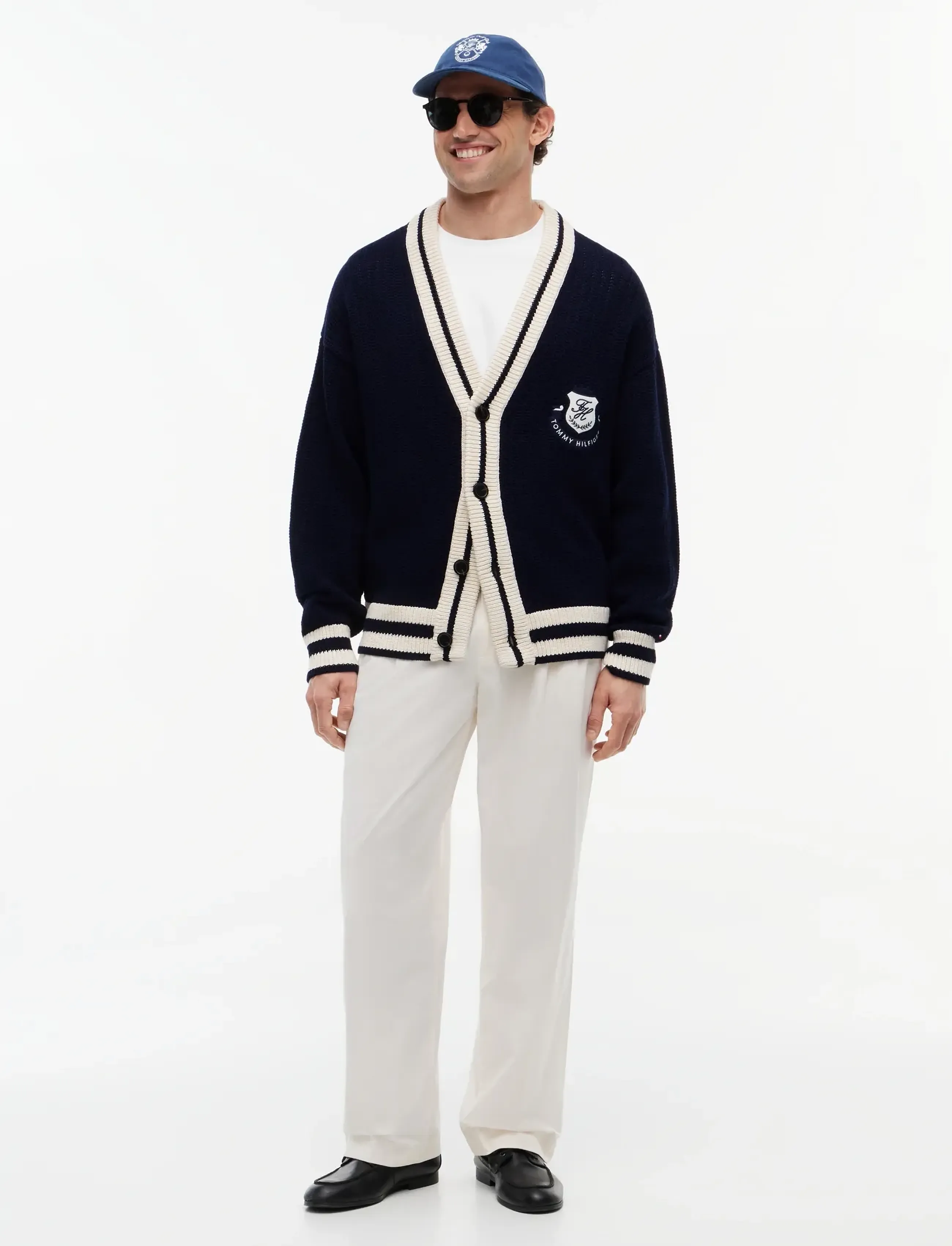 Tommy Hilfiger - ATHLEISURE CRICKET CARDIGAN - cardigans - desert sky - 4